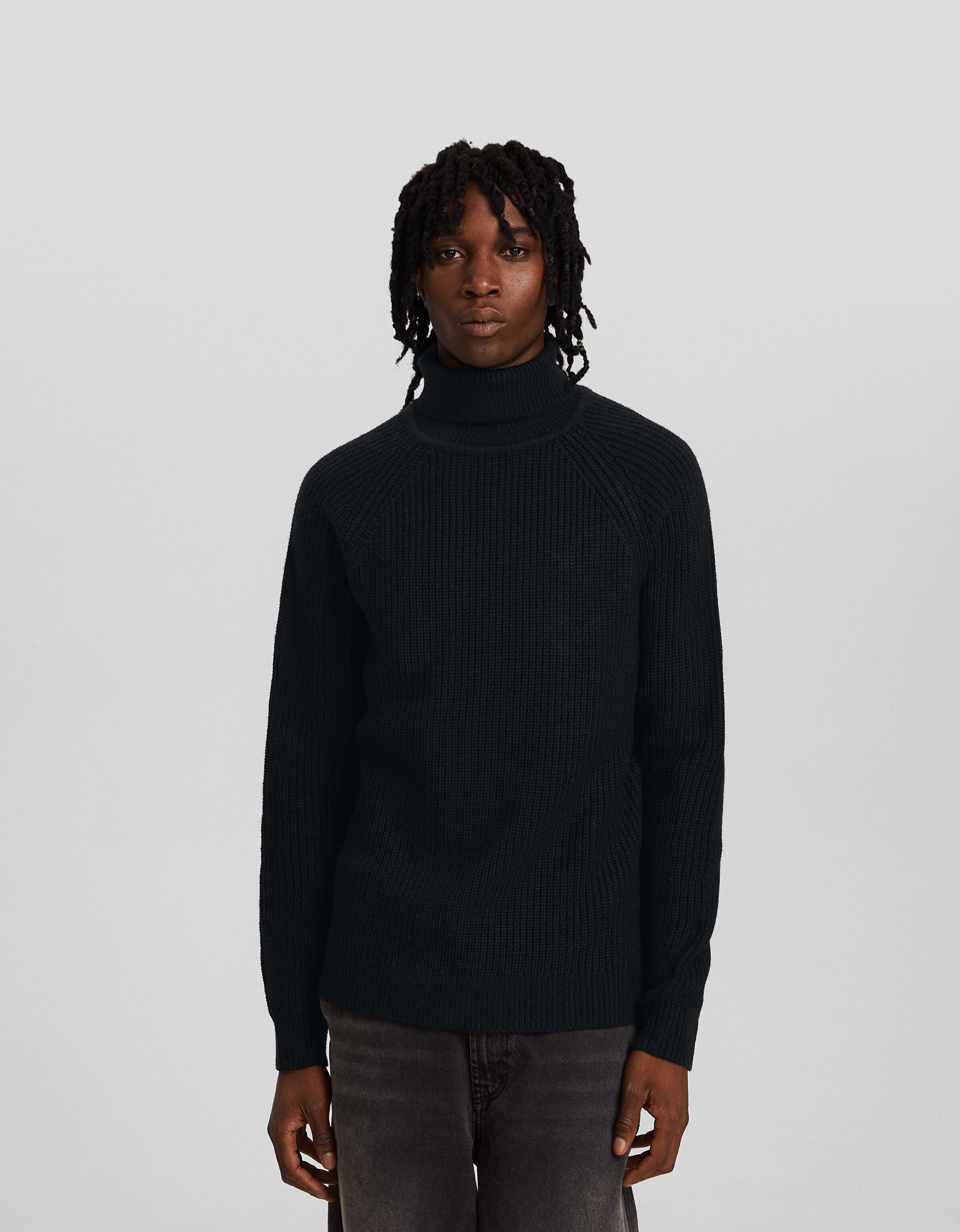 High neck 2024 wool sweater