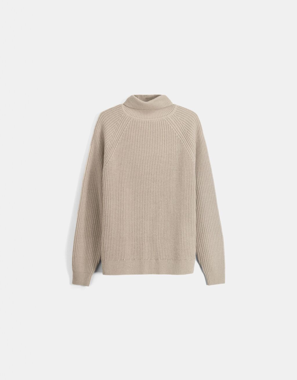 Thick felt texture high neck sweater Men Bershka