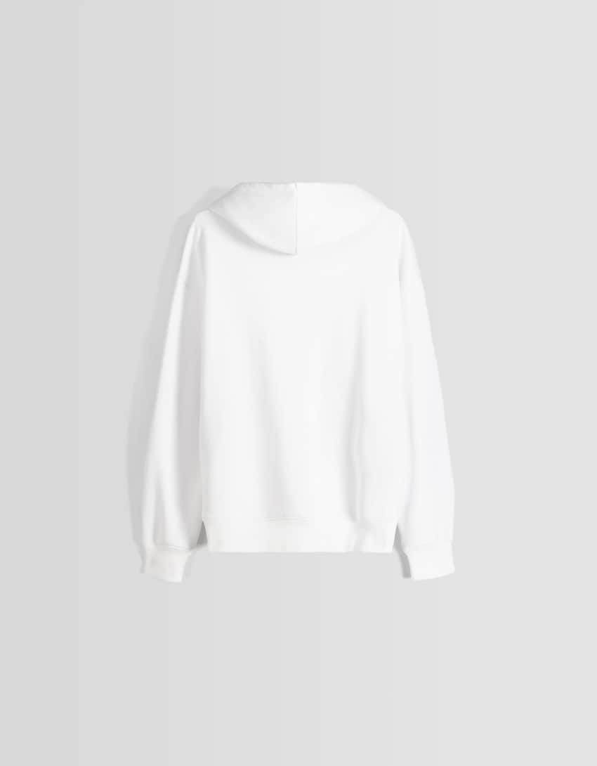 Sweatshirt com capuz-Branco-5