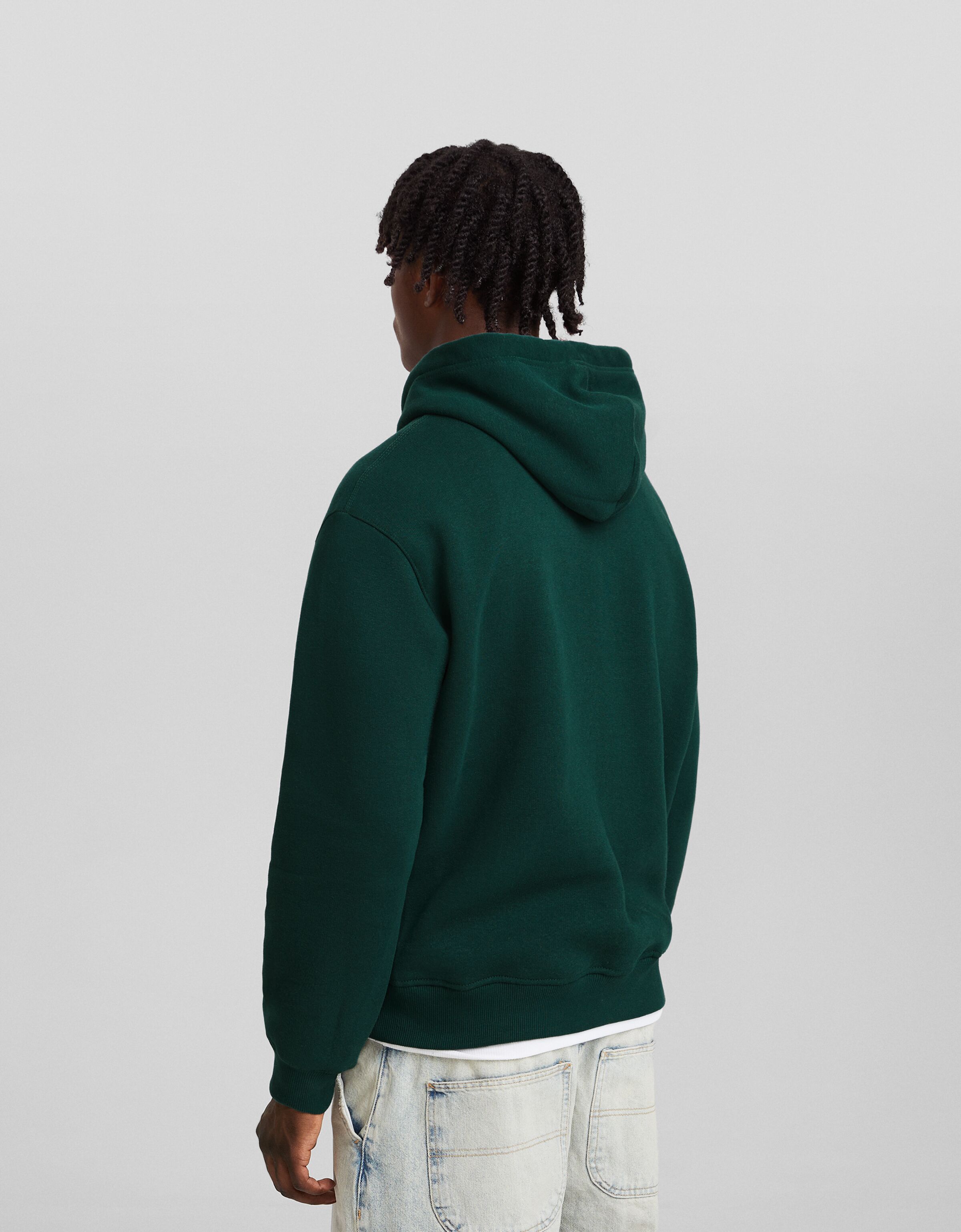 Bershka sudadera verde new arrivals