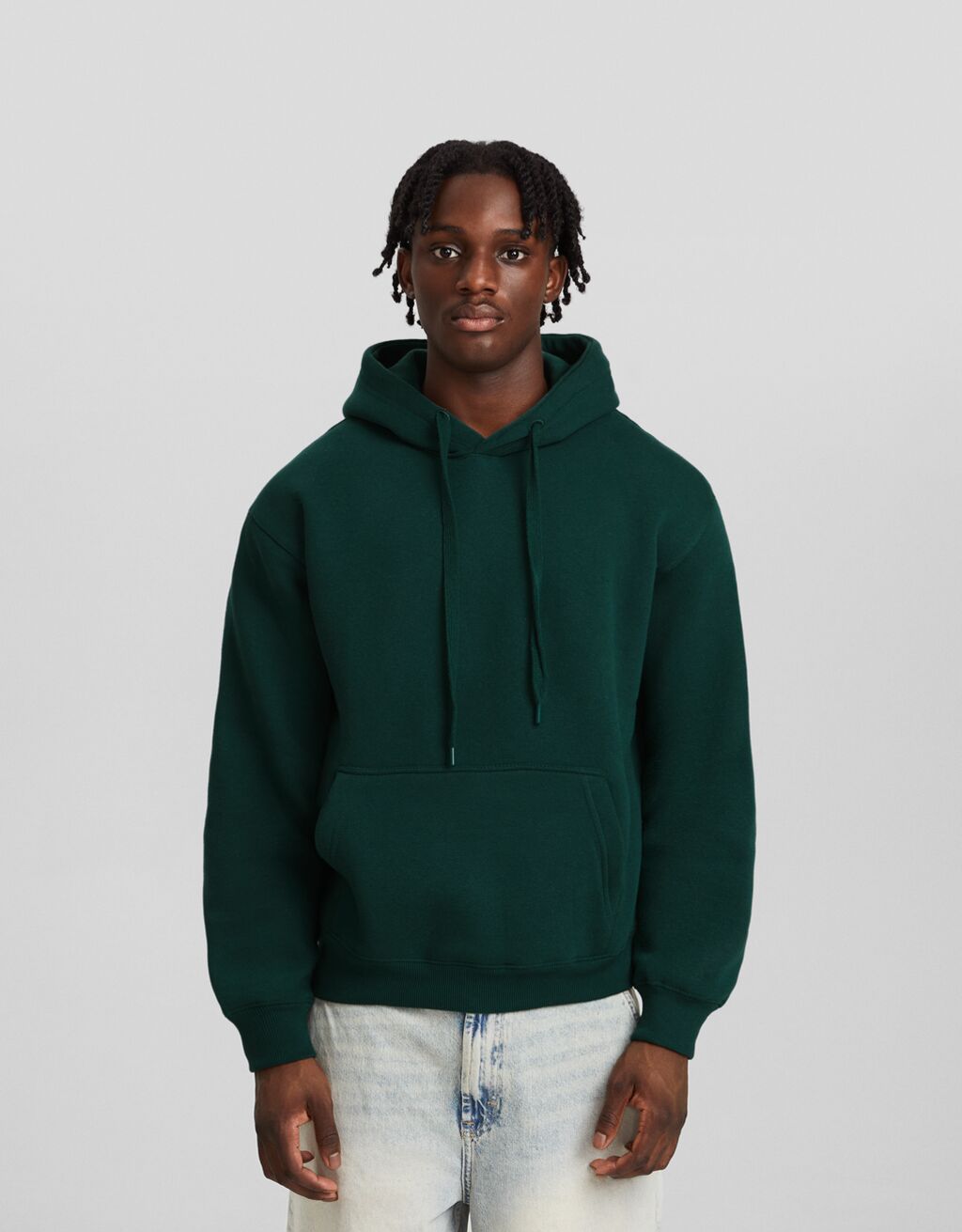 Dark green deals hoodie mens