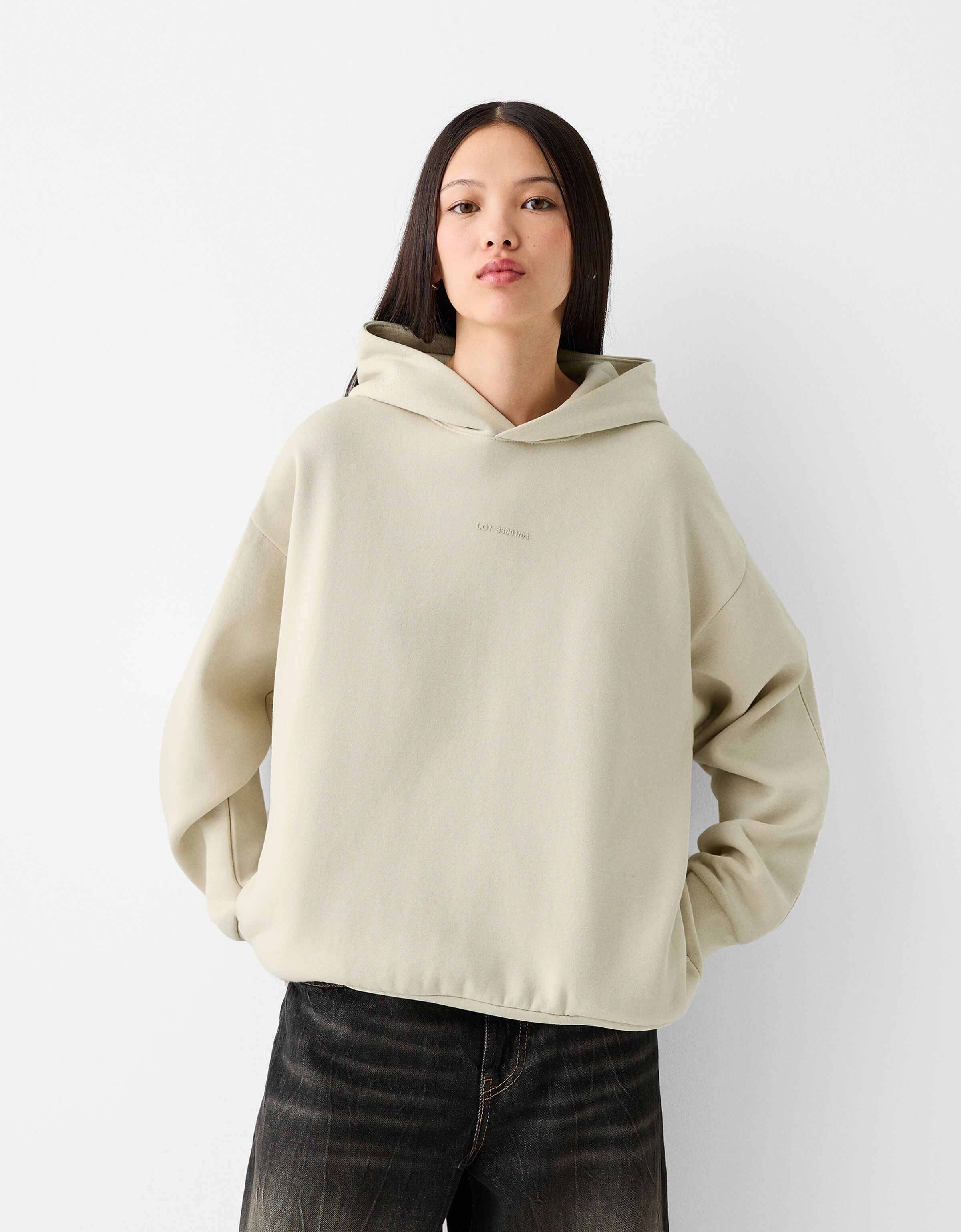 Boxy fit hoodie best sale