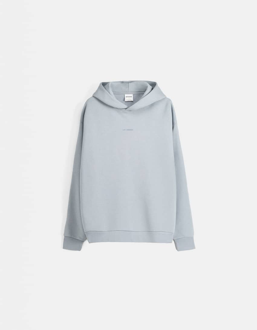 Boxy fit hoodie-Washed out blue-5