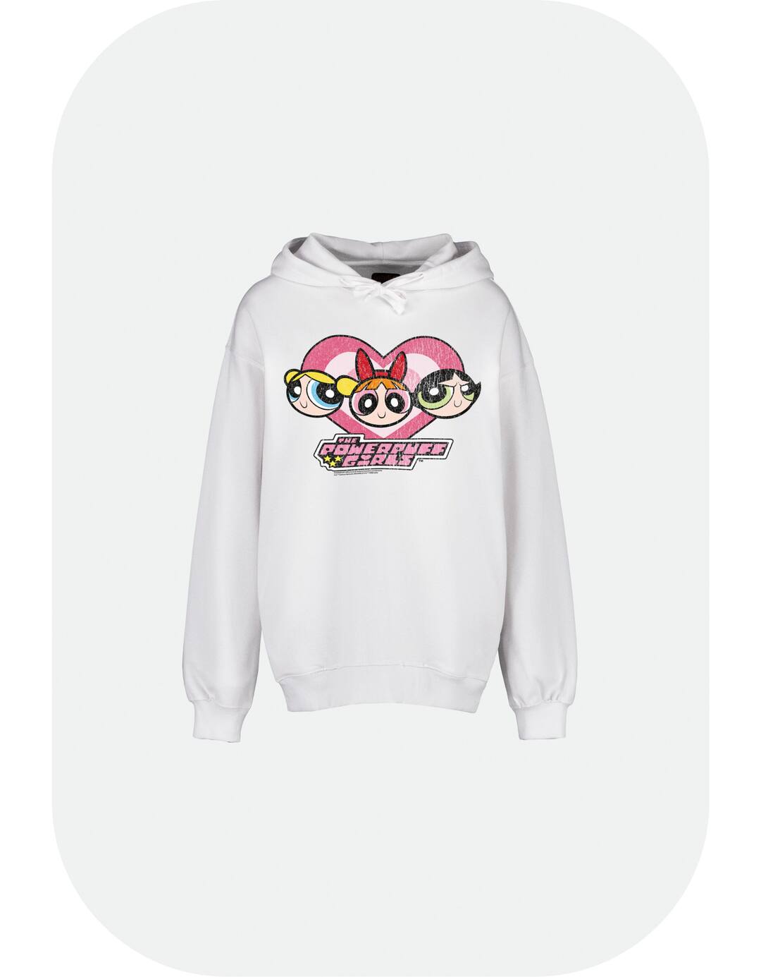 Powerpuff Girls print oversize hoodie