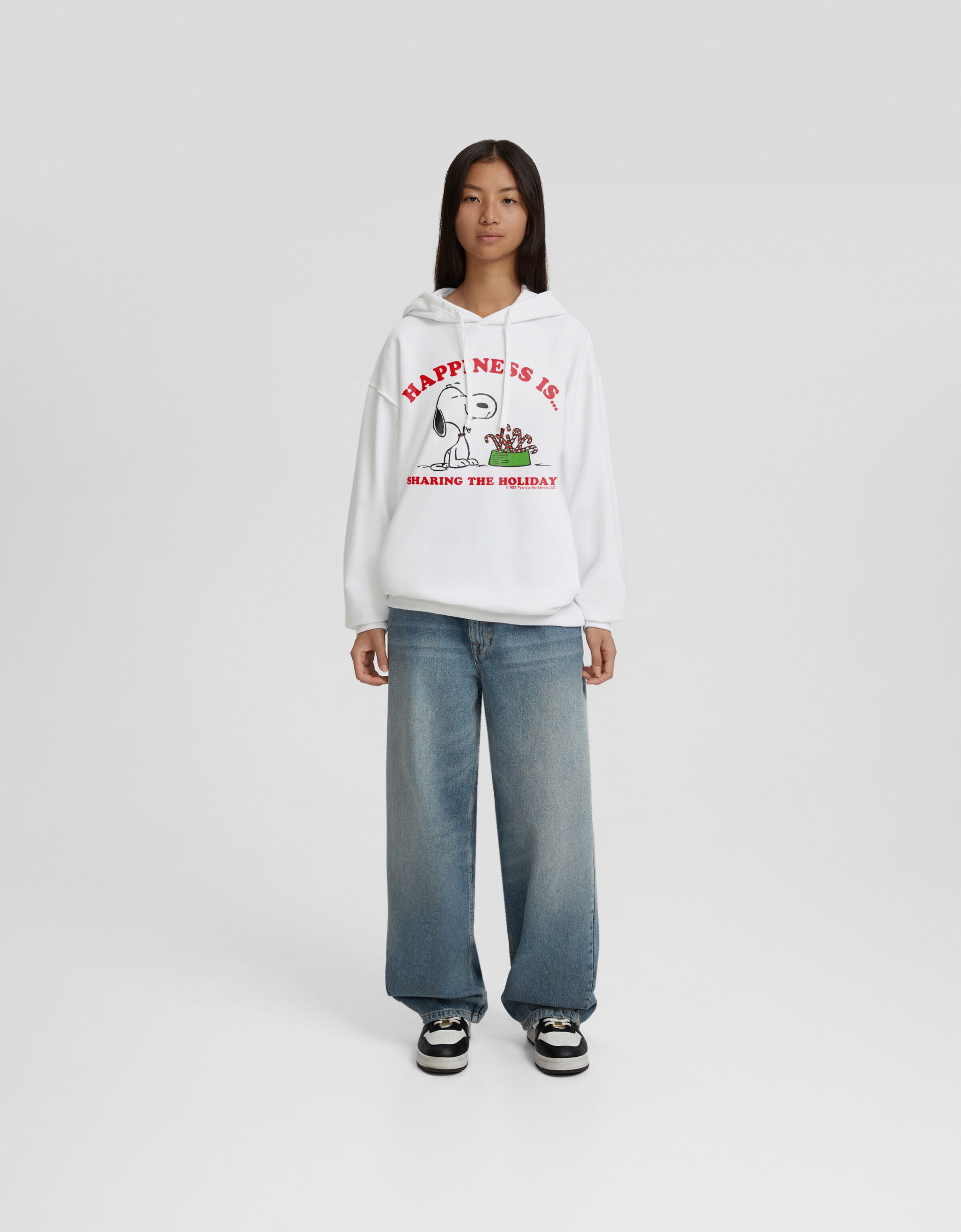 bershka snoopy sweatshirt Cinosural International School