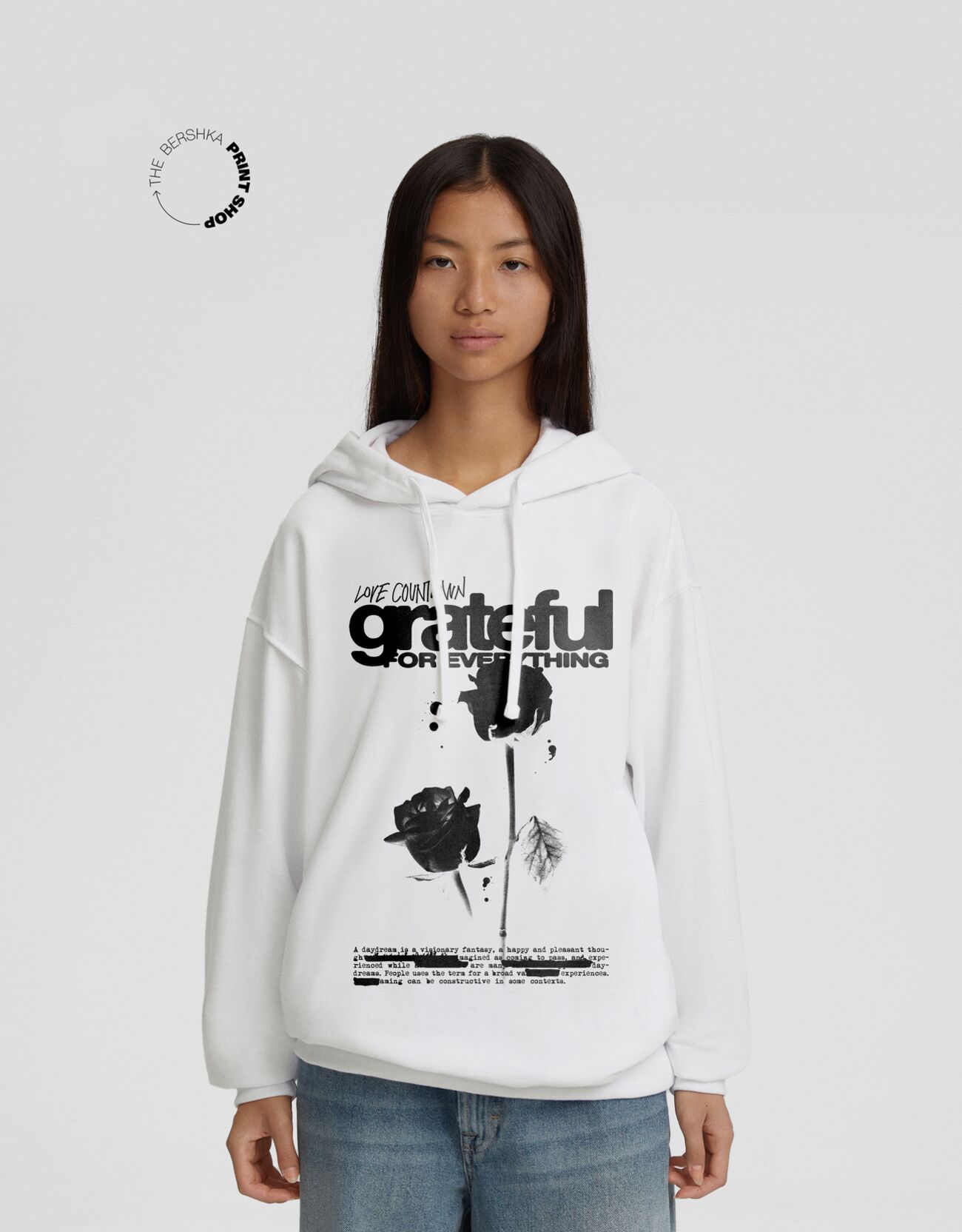 Trending Now print hoodie New Men Bershka