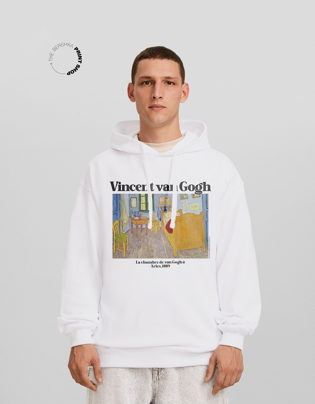 Vincent van Gogh print oversize hoodie