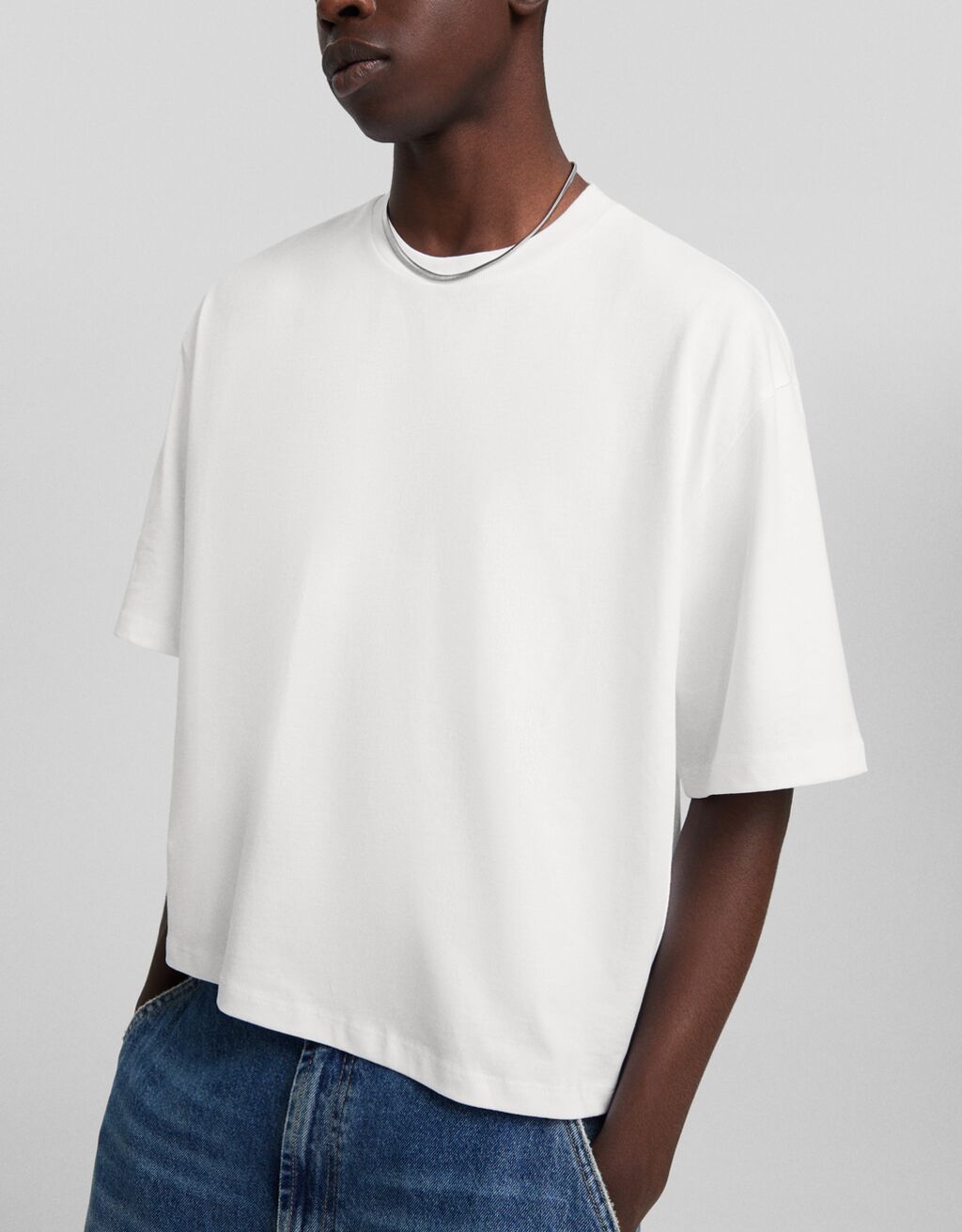 Boxy fit short sleeve T-shirt-White-2