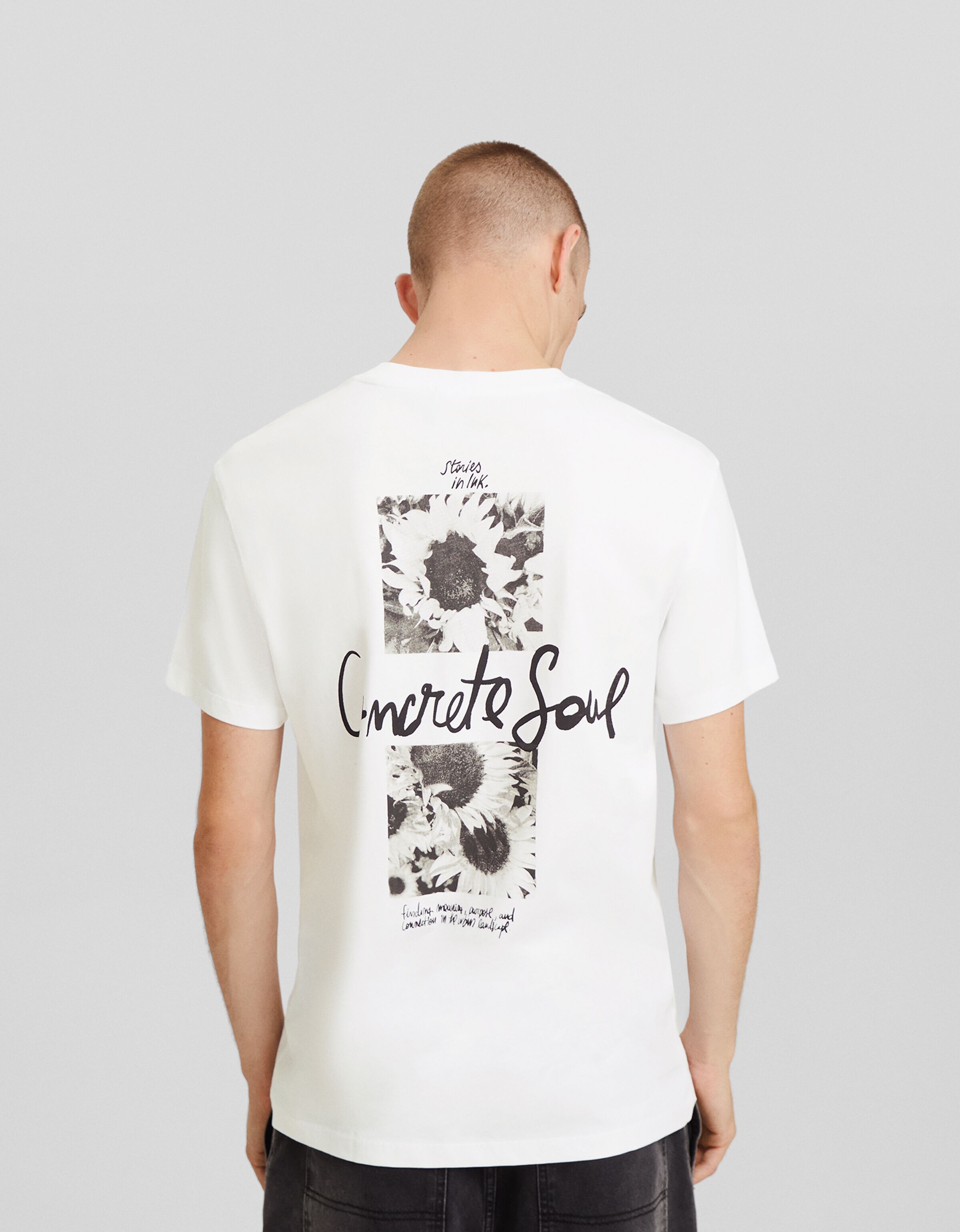 T shirt bloemenprint heren hot sale