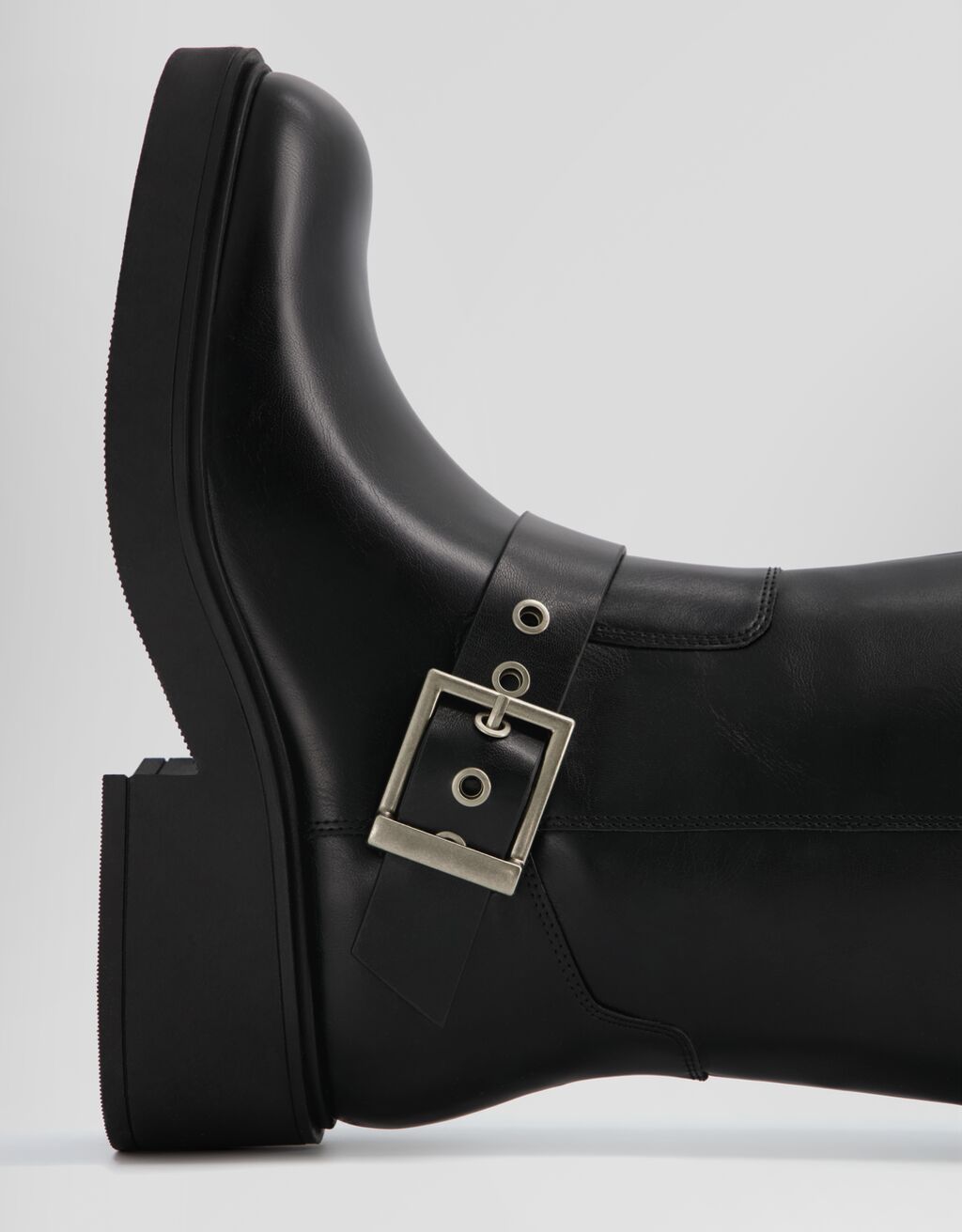 Flat biker style discount boots