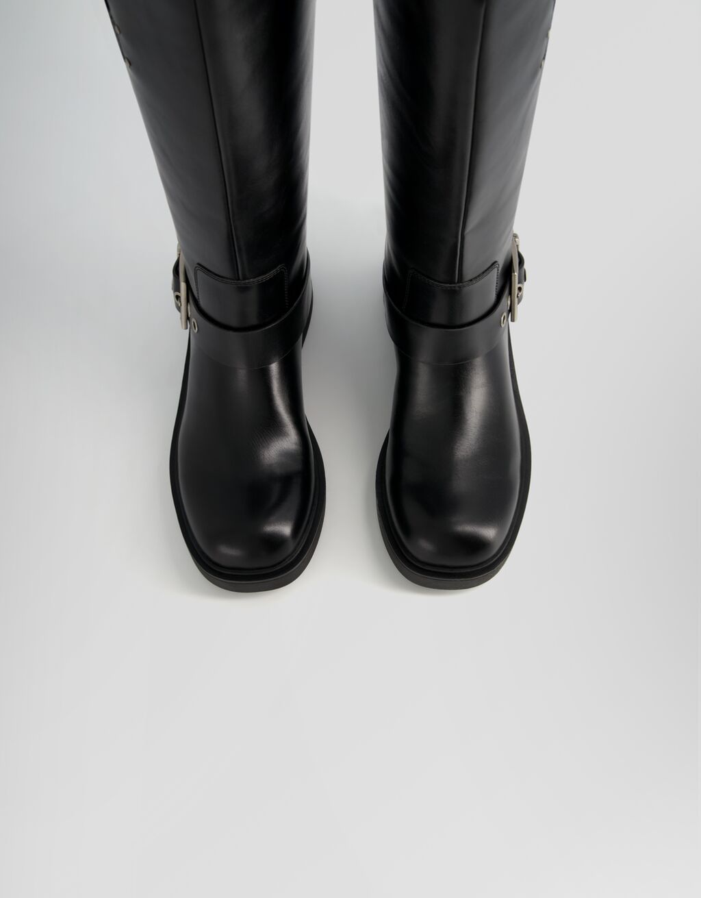 flat-boots-with-buckles-women-bershka