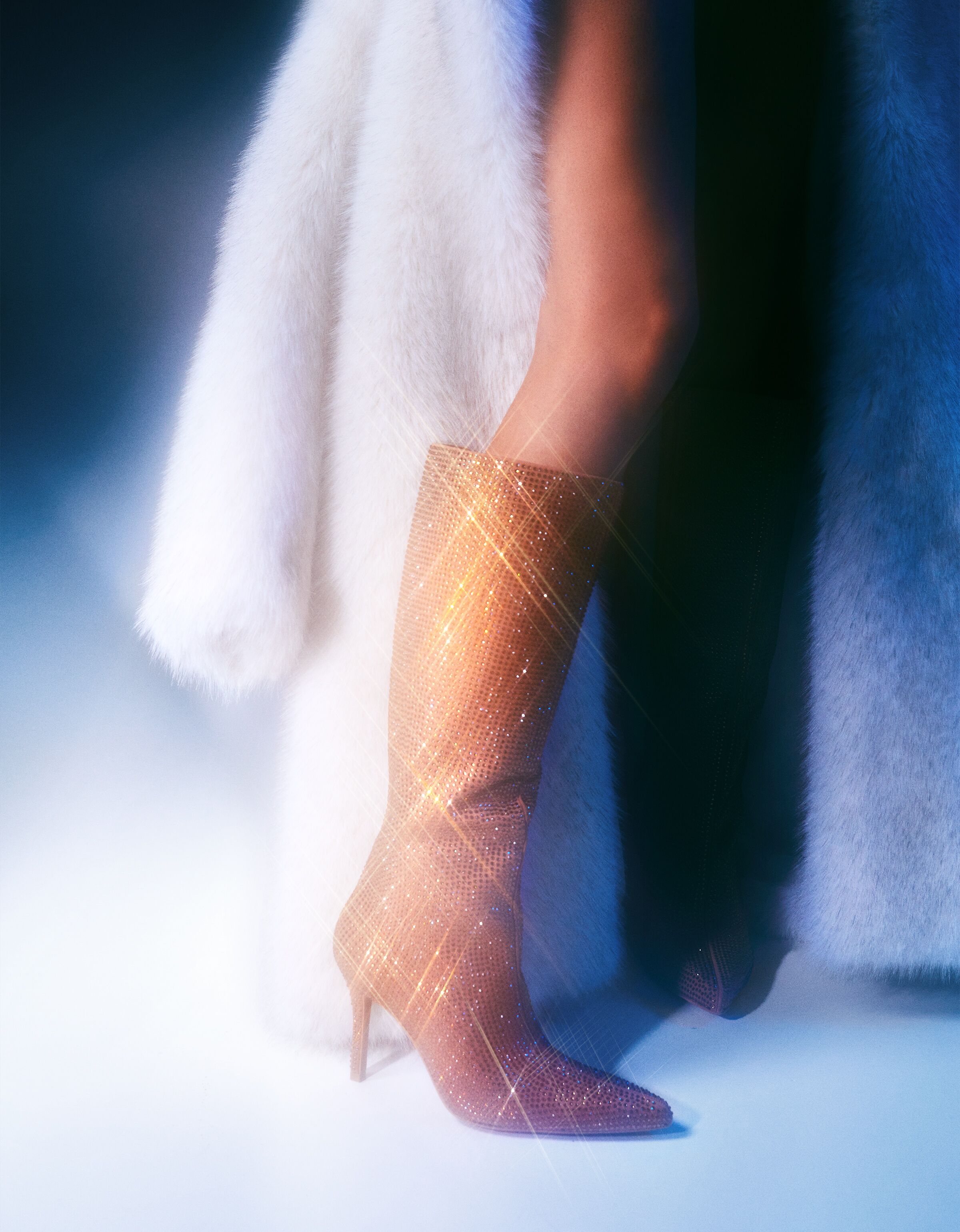 Bershka top glitter boots