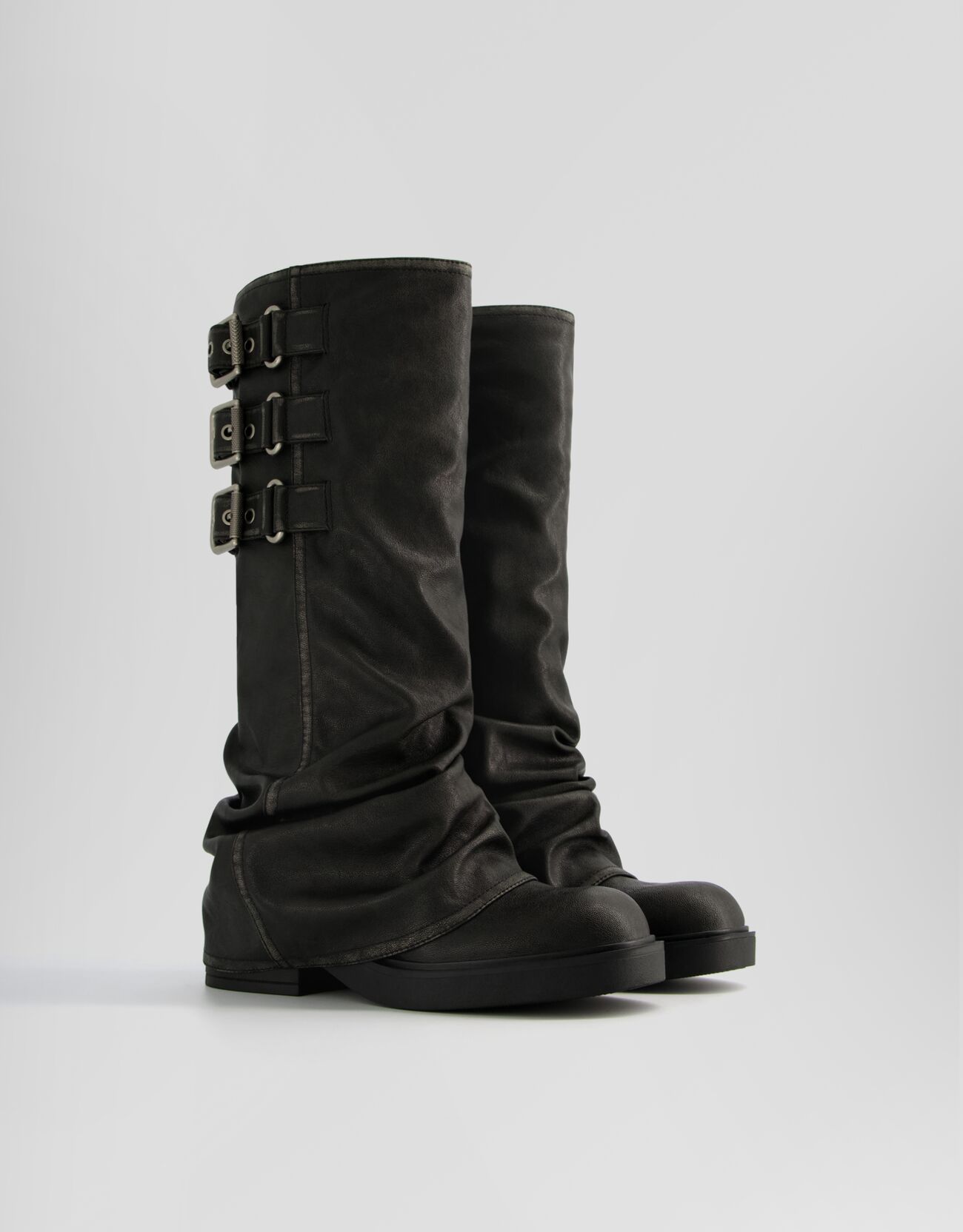 Flat biker sale style boots