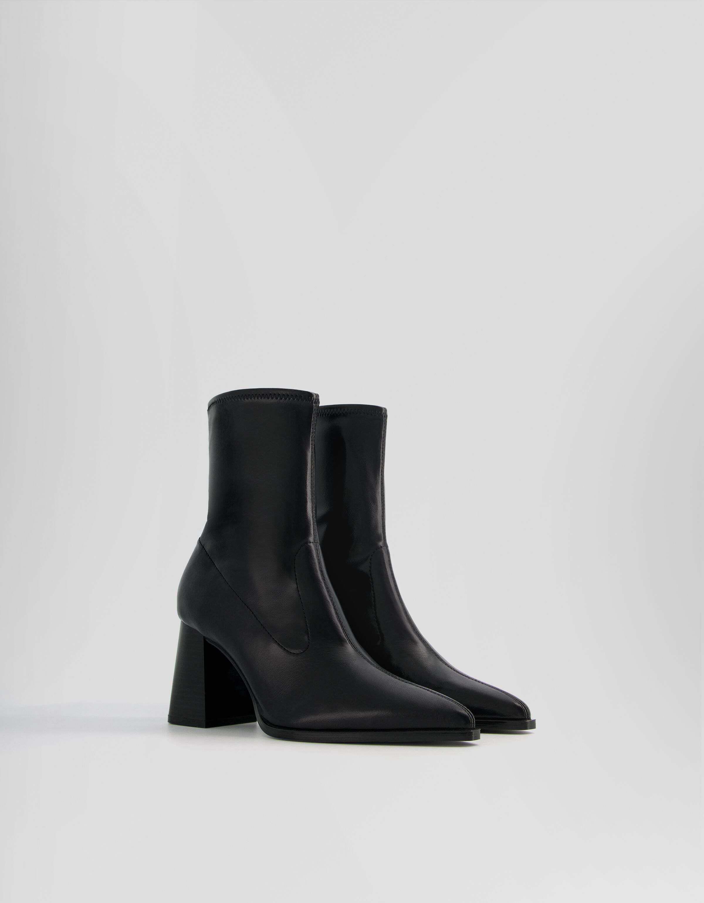Bershka patent sale ankle boot