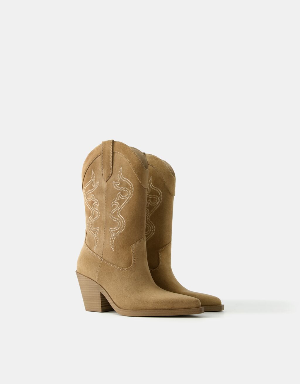 Heeled cowboy boots Women Bershka