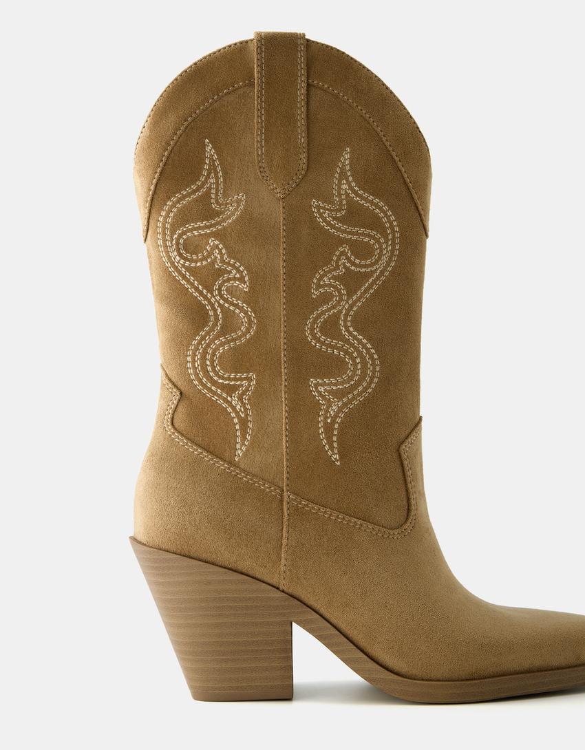 bershka heeled boots