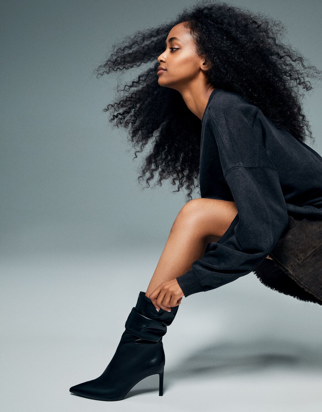 Slouchy heeled ankle boots Shoes Women Bershka