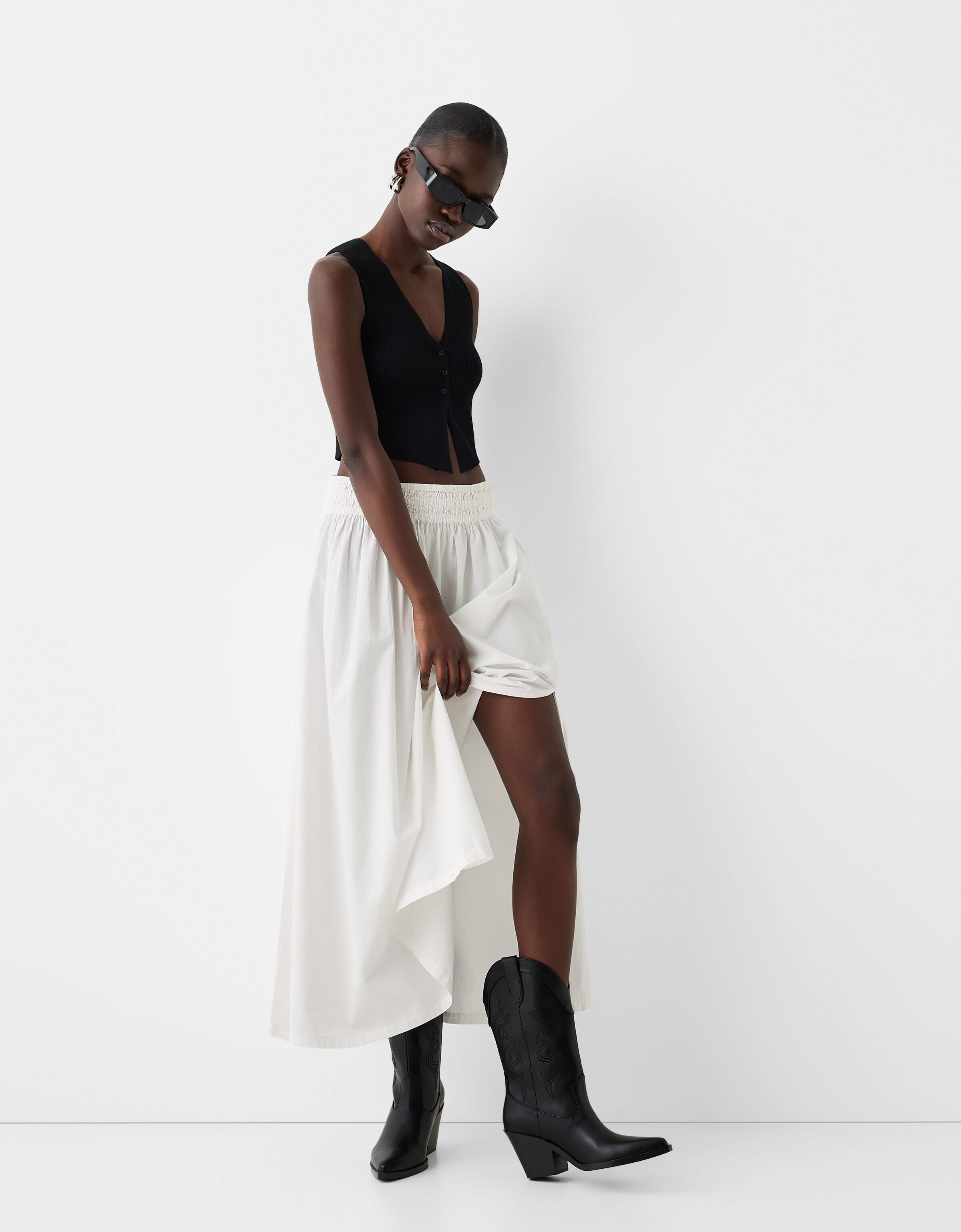Bershka patent ankle boot shop