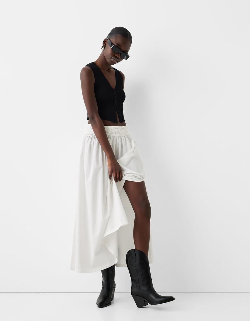 Botins tacão cowboy com bordados-Preto-0