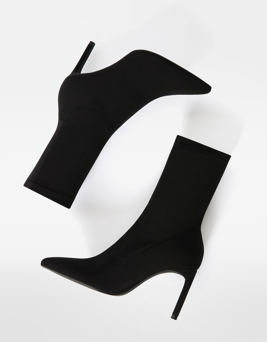 Tailored high-heel ankle boots-BLACK-2