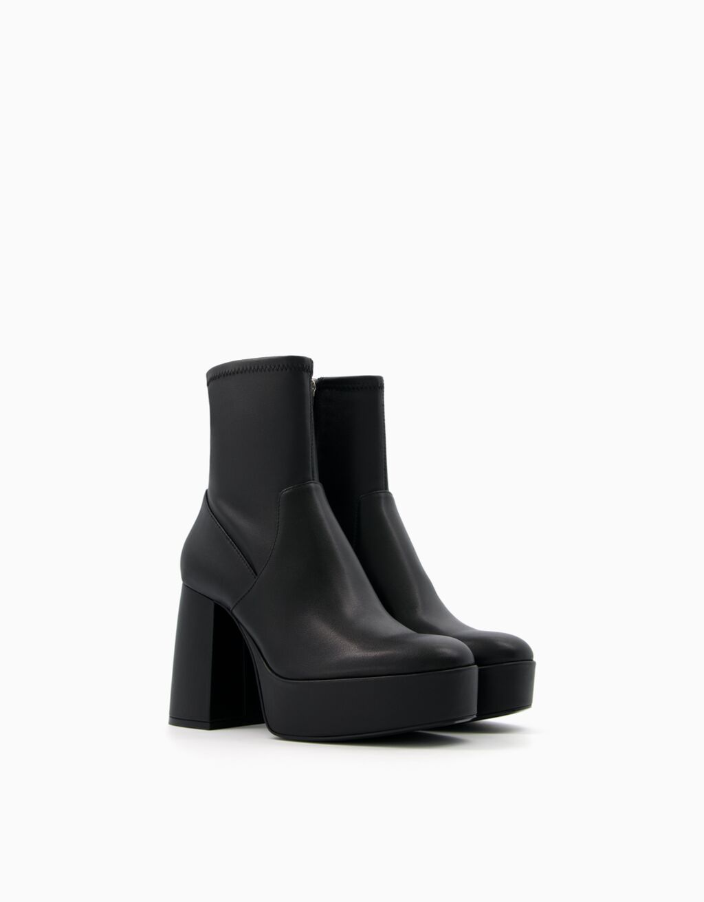 High-heel platform ankle boots - Women | Bershka