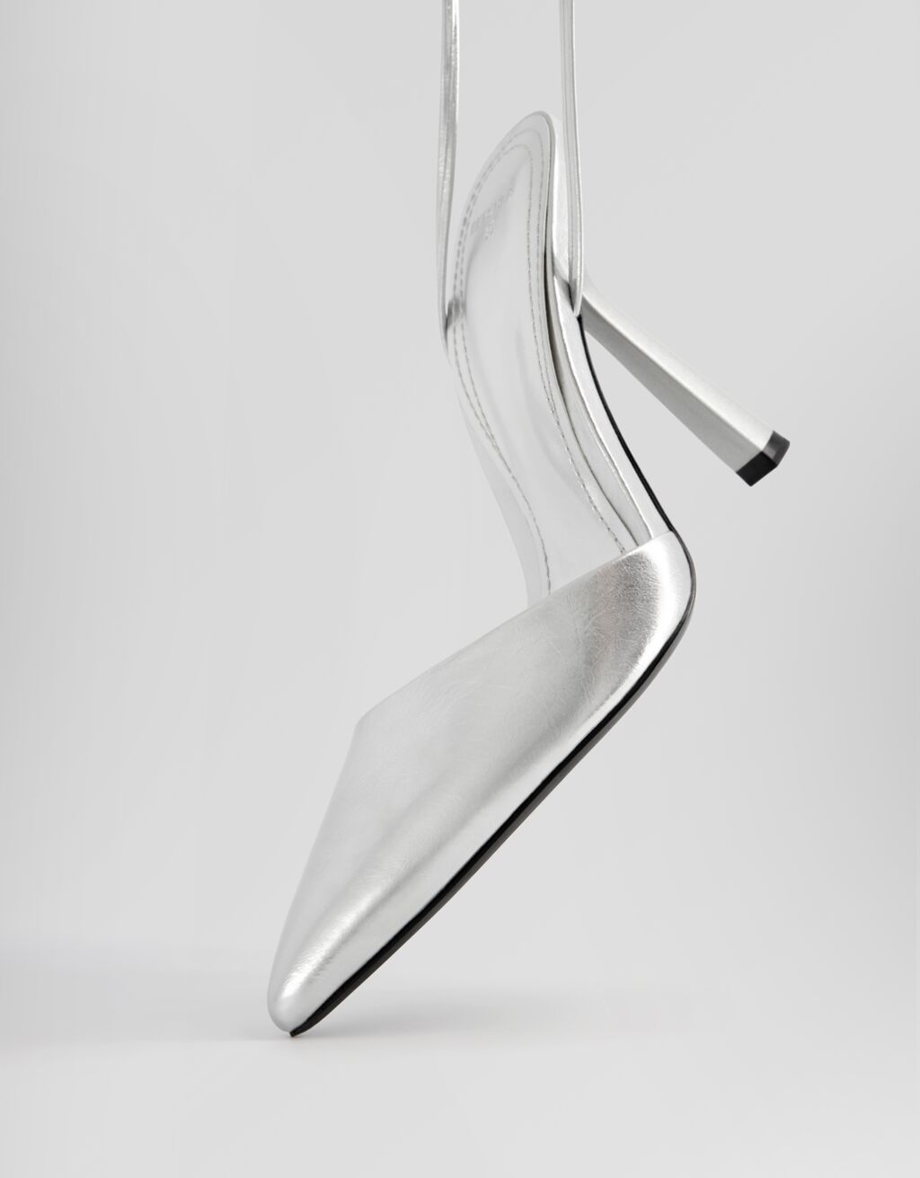 Sapato alto metalizado lace-up-Prateado-2