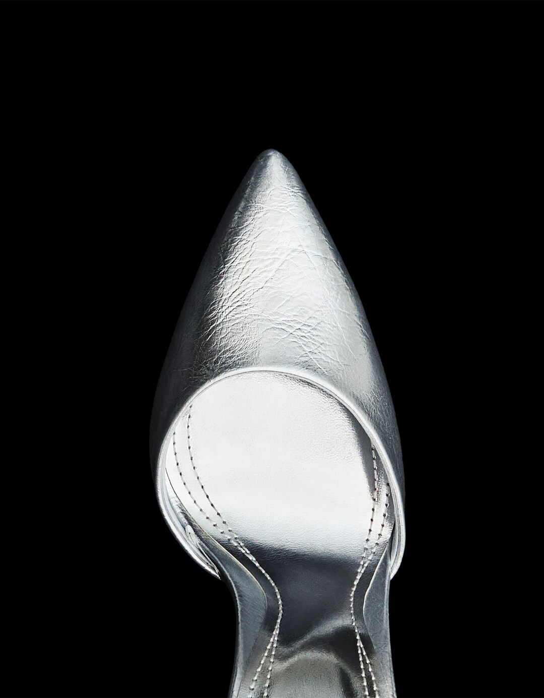 Scarpe con tacco metallizzate lace up