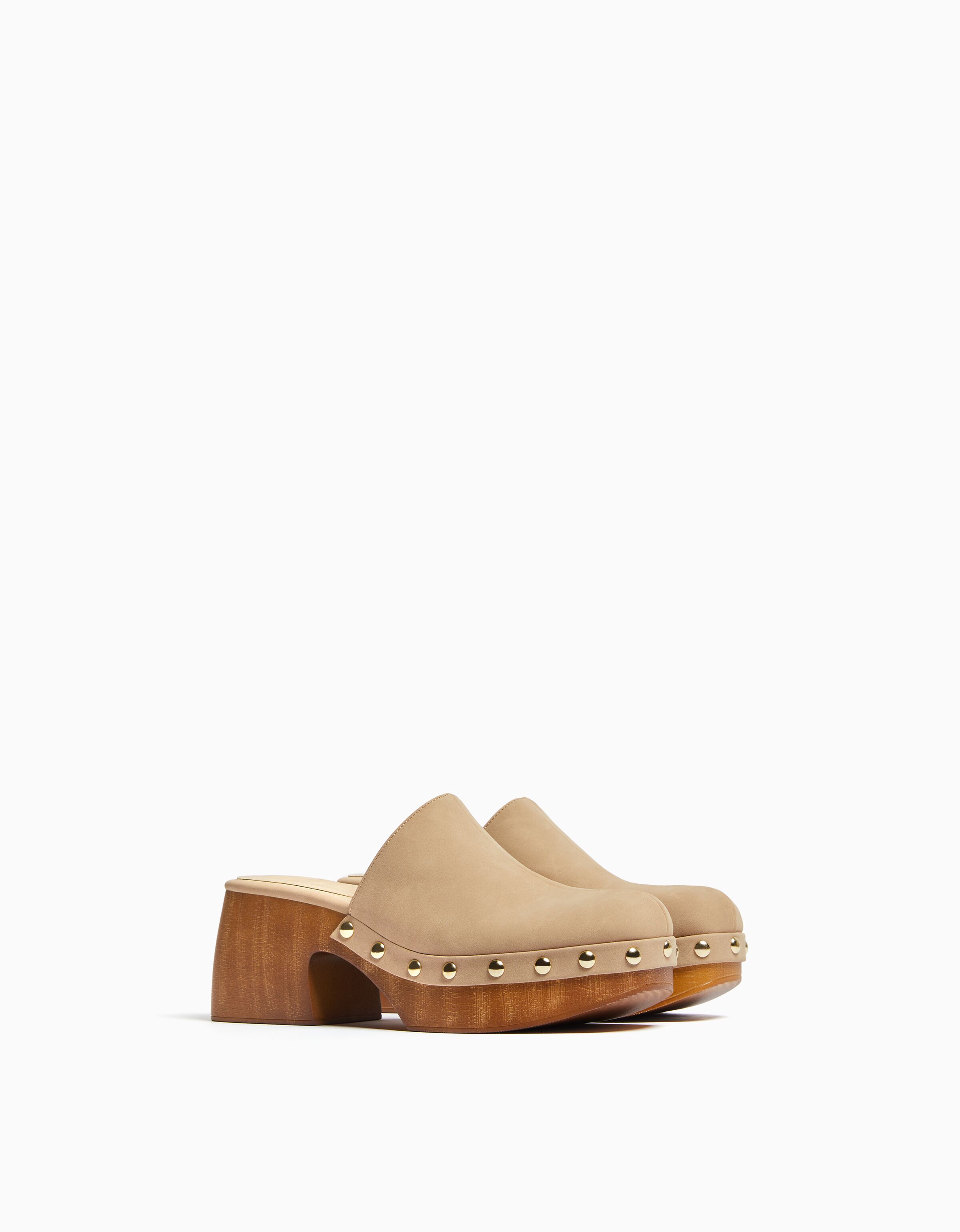 Pia Heel Clogs | Tan Brown