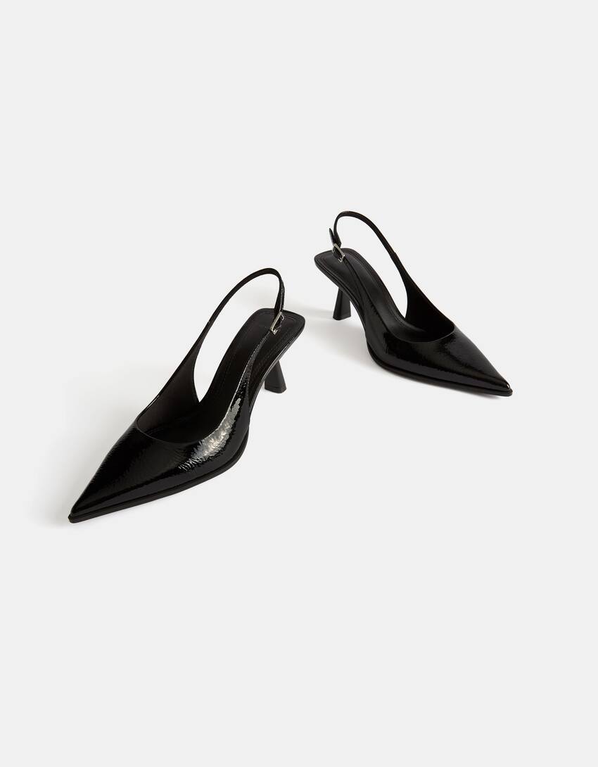 Kitten heel slingback shoes - Women | Bershka