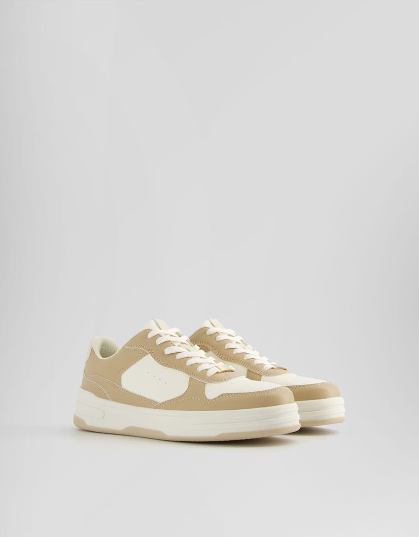 Contrast trainers-SAND-0