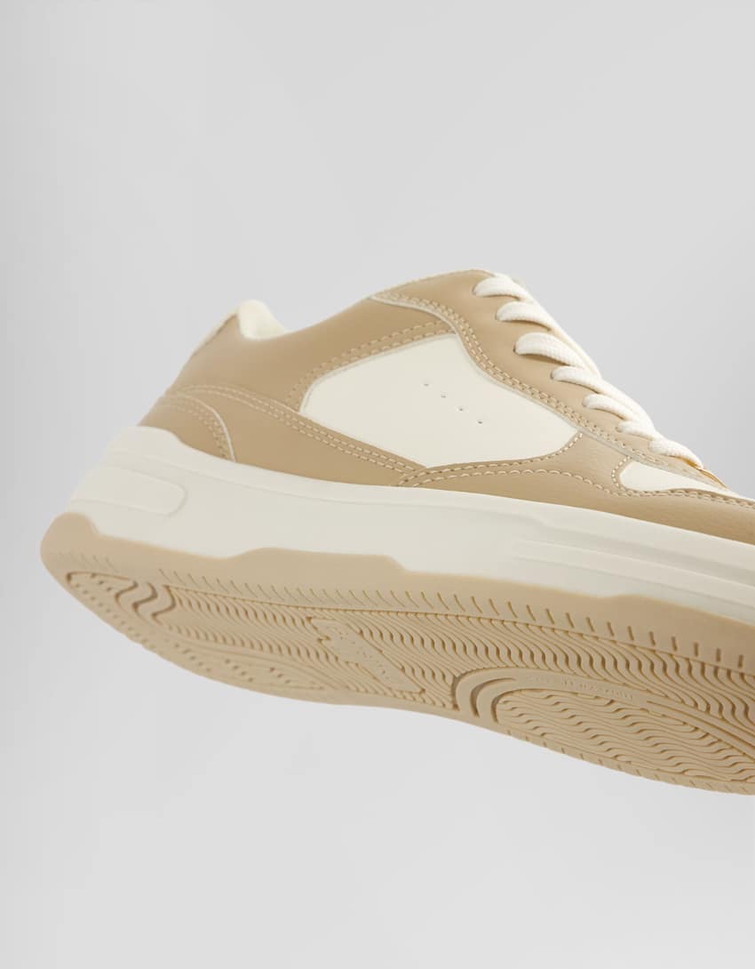 Contrast trainers-SAND-1