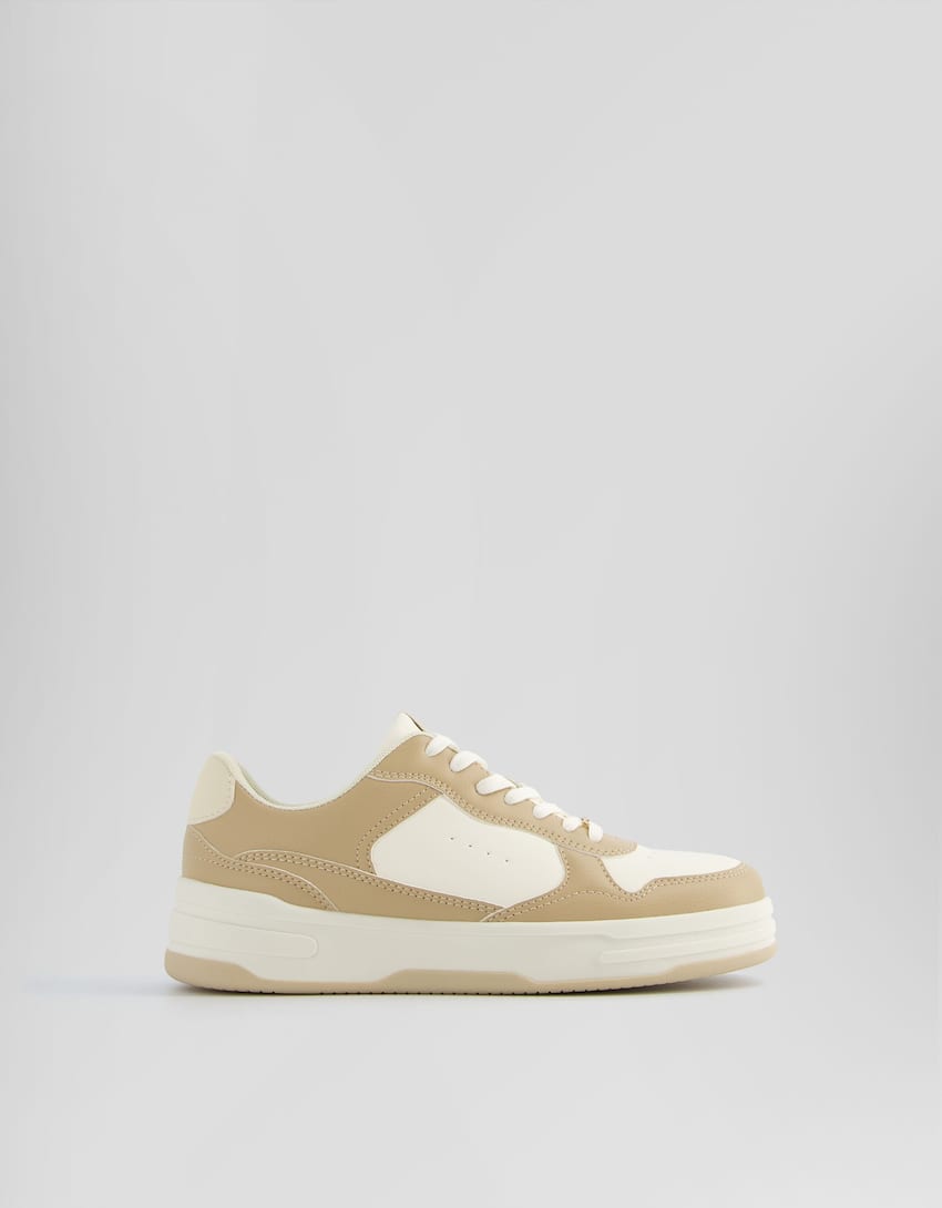 Contrast trainers-SAND-4