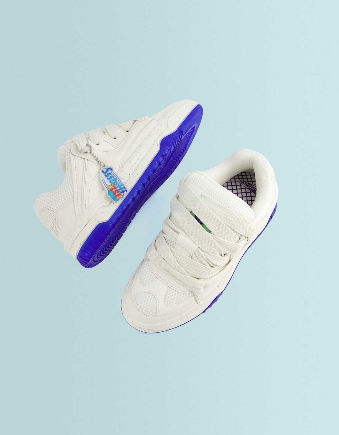 SSSTUFFF X BERSHKA trainers with keyring detail