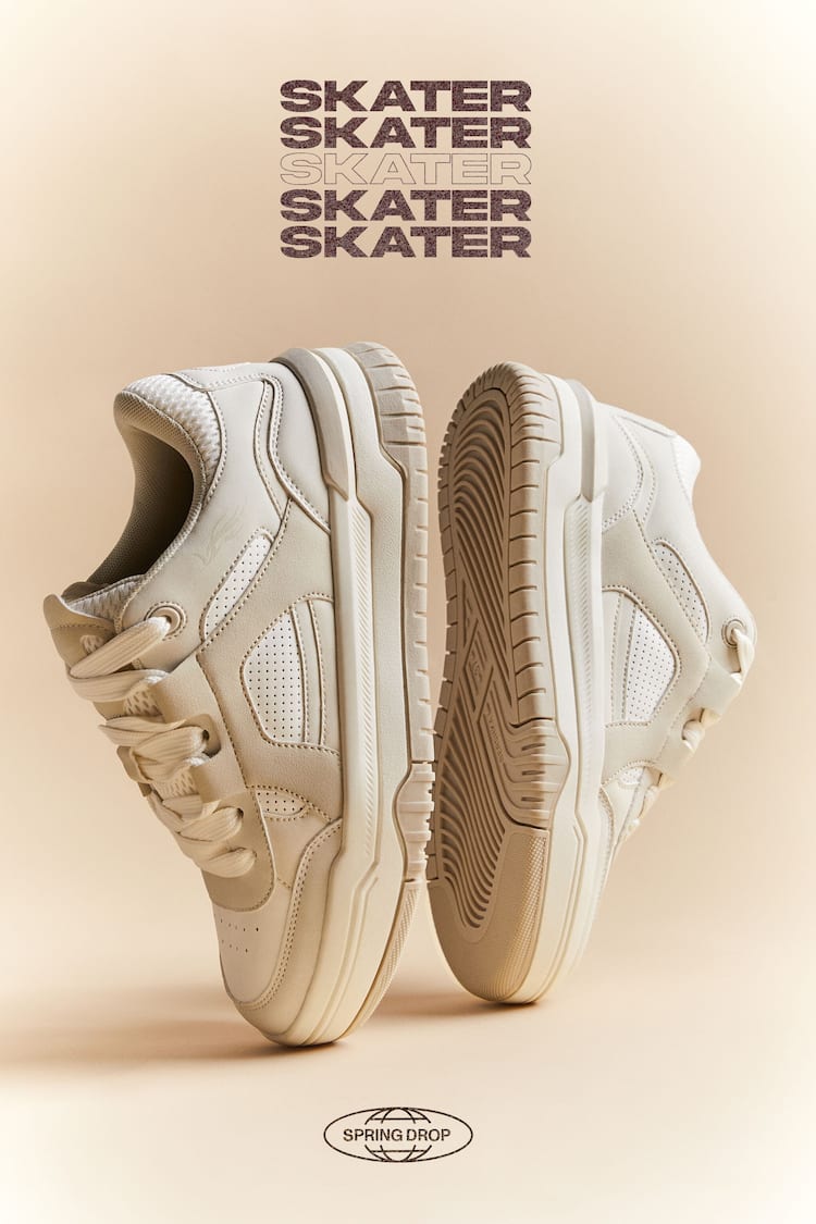 Multi-layer skater-style trainers
