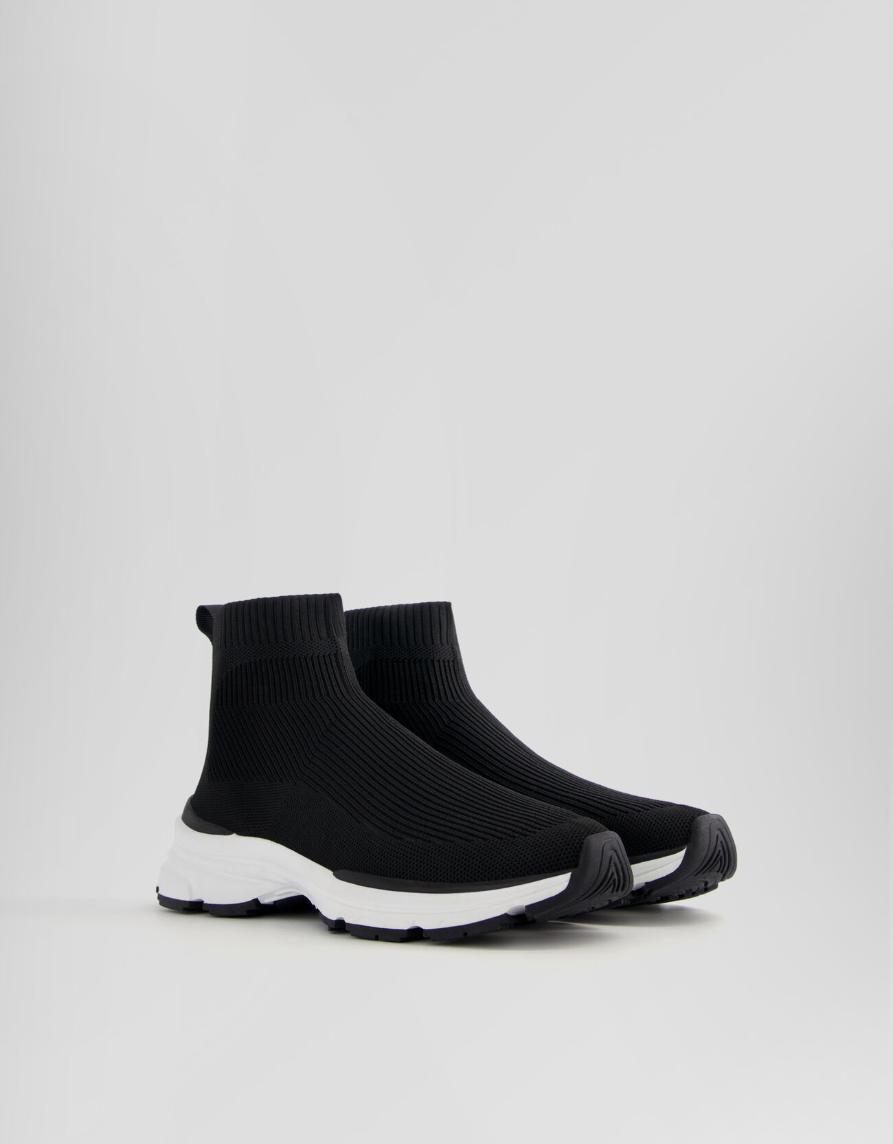 Stretch fabric best sale high top sneakers
