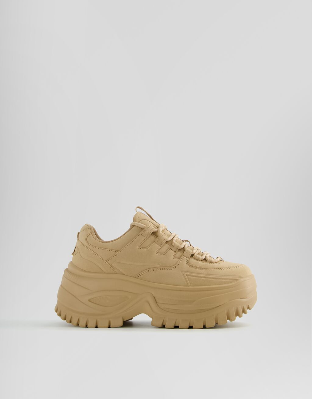 Multi-piece chunky sole trainers-CAMEL-5