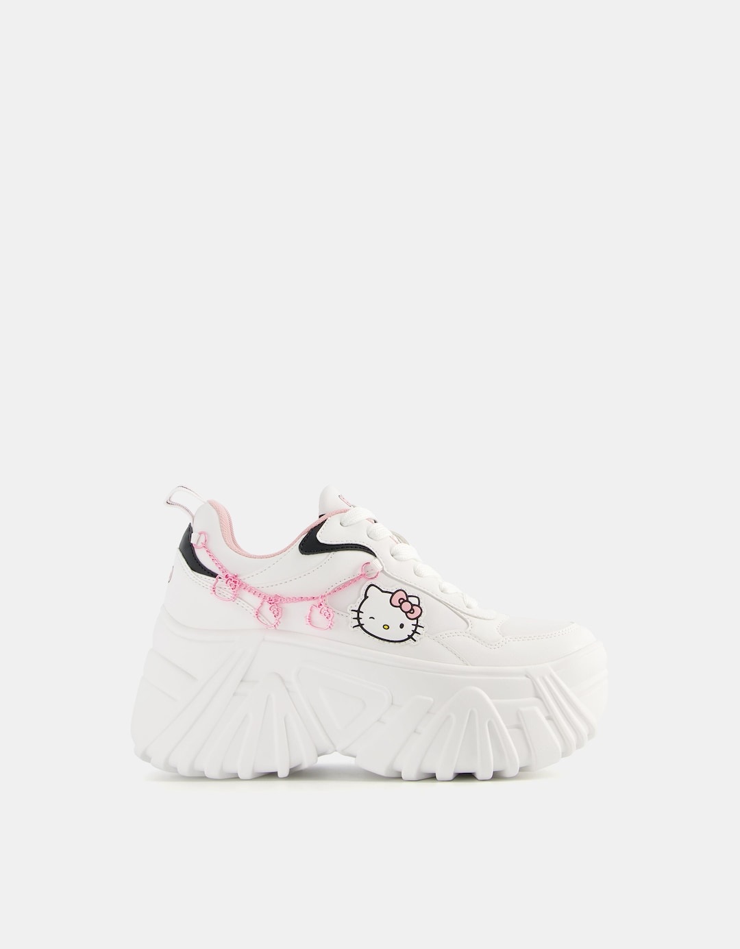 Parlak taşlı Hello Kitty platform spor ayakkabı
