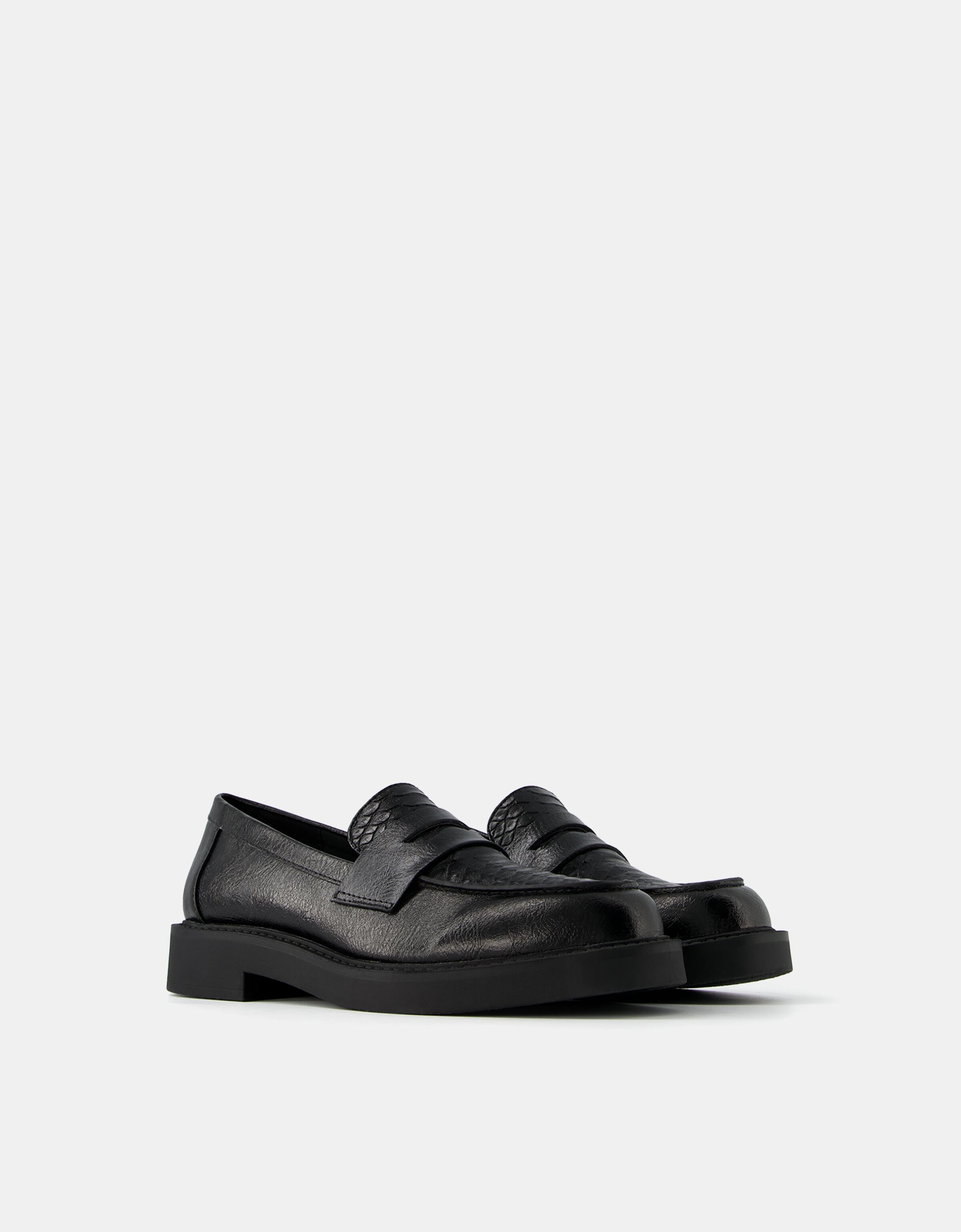 Black loafer flats store