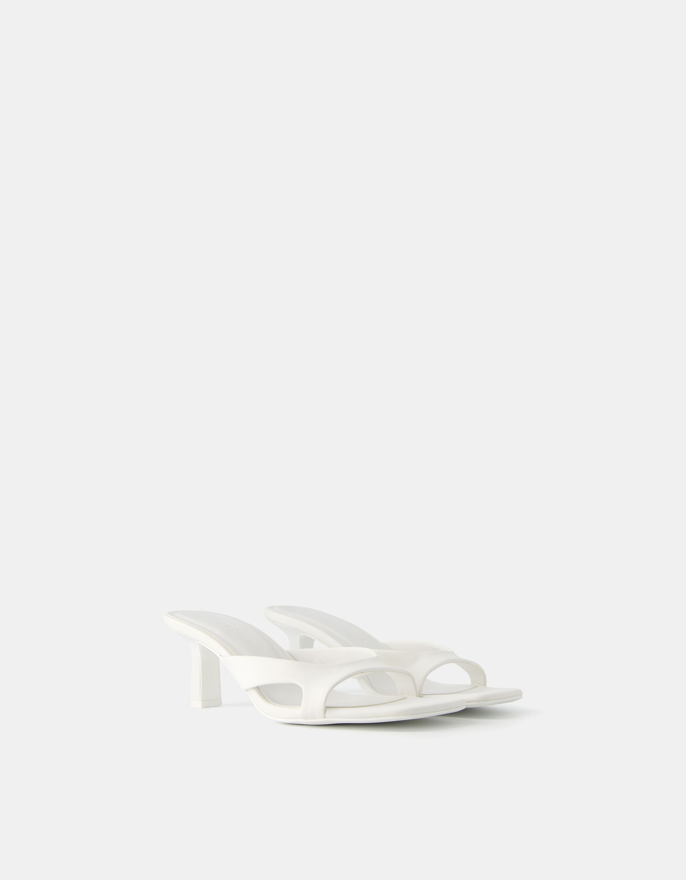 Bershka white sandals new arrivals