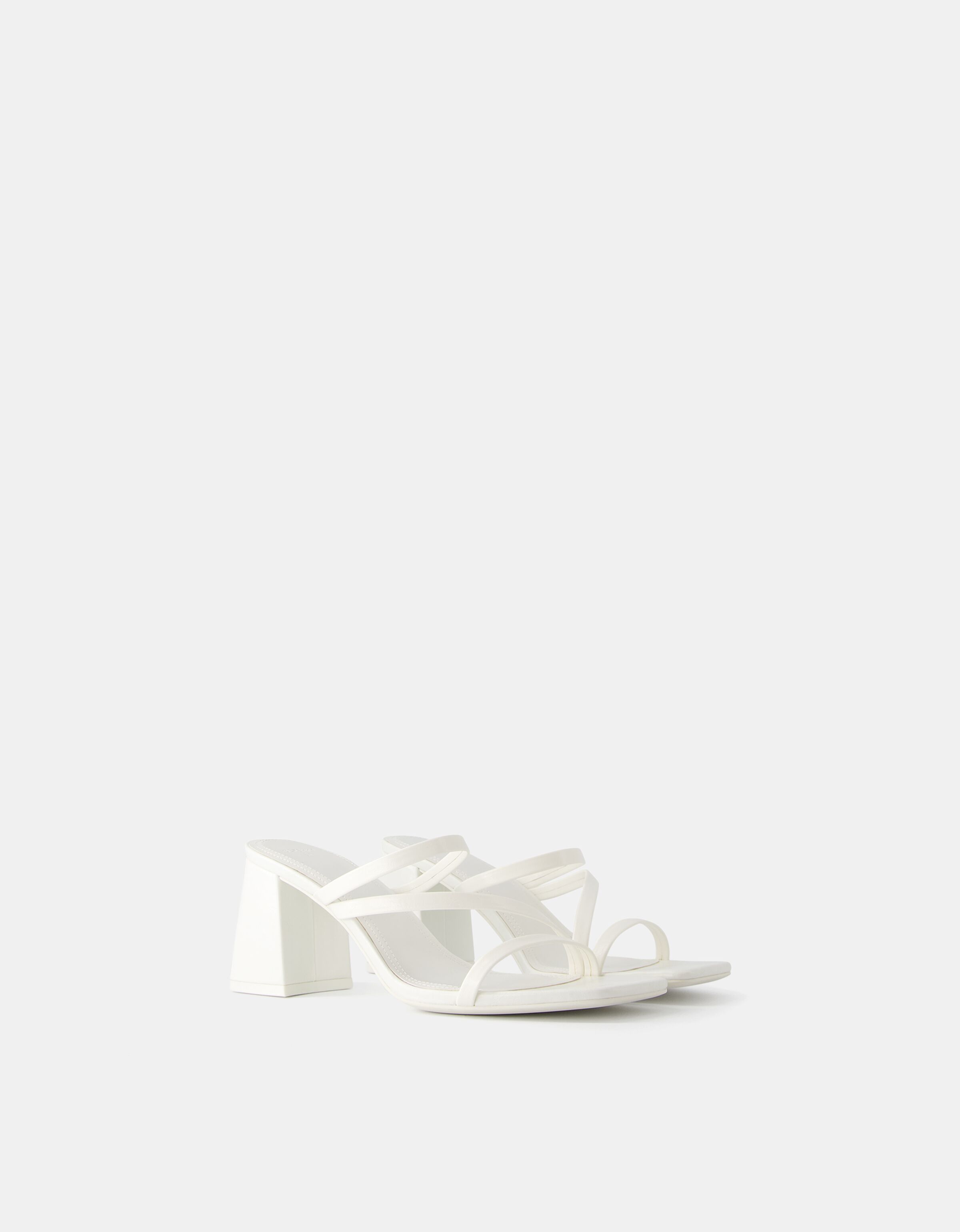 Sandali tacco mule multifascette Scarpe Donna Bershka