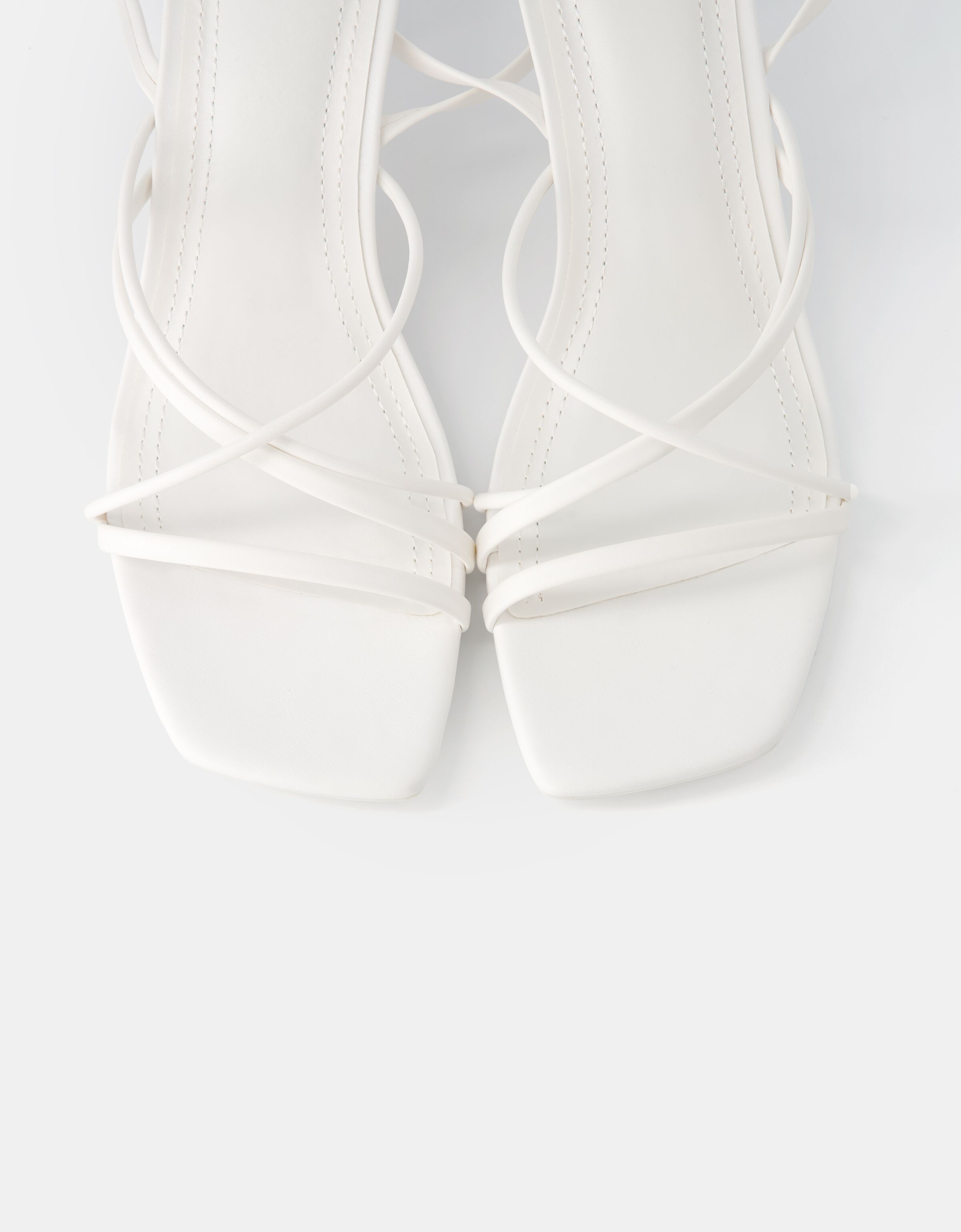 Kitten heel sandals with ankle strap