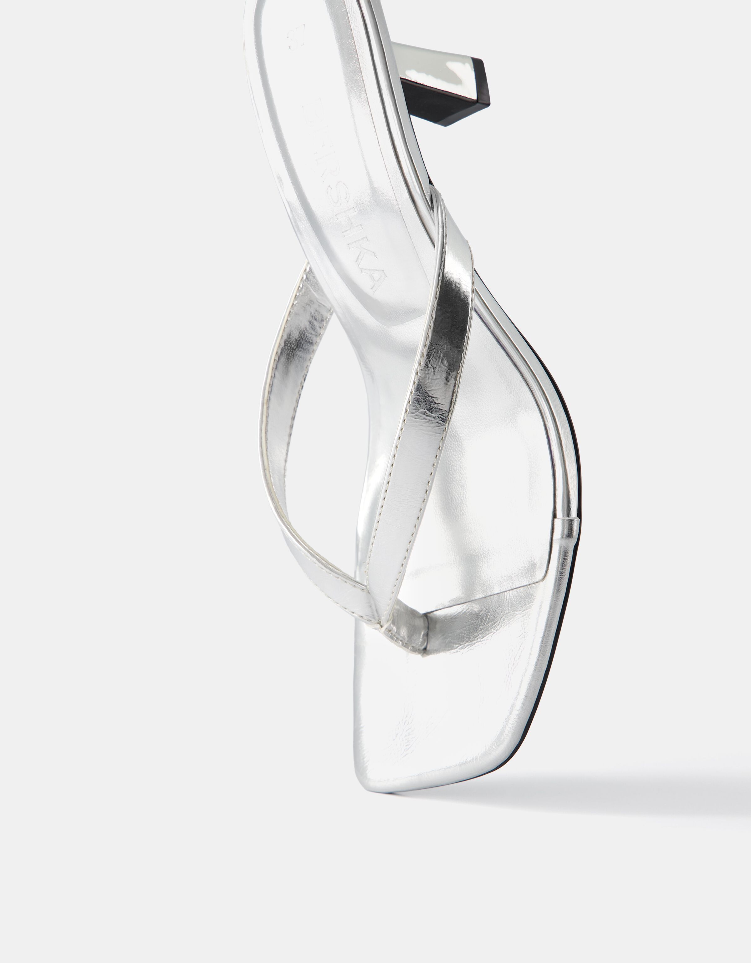 Bershka white sandals online