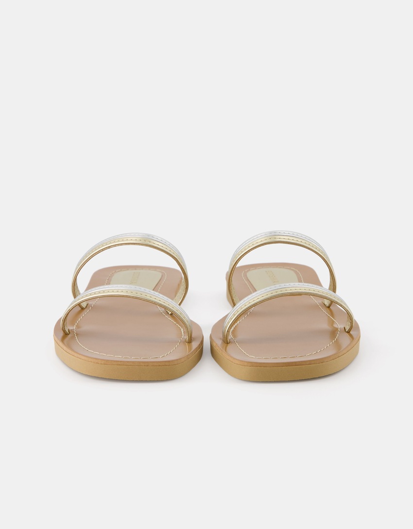 Flat multi strap sandals-Multicolored-3