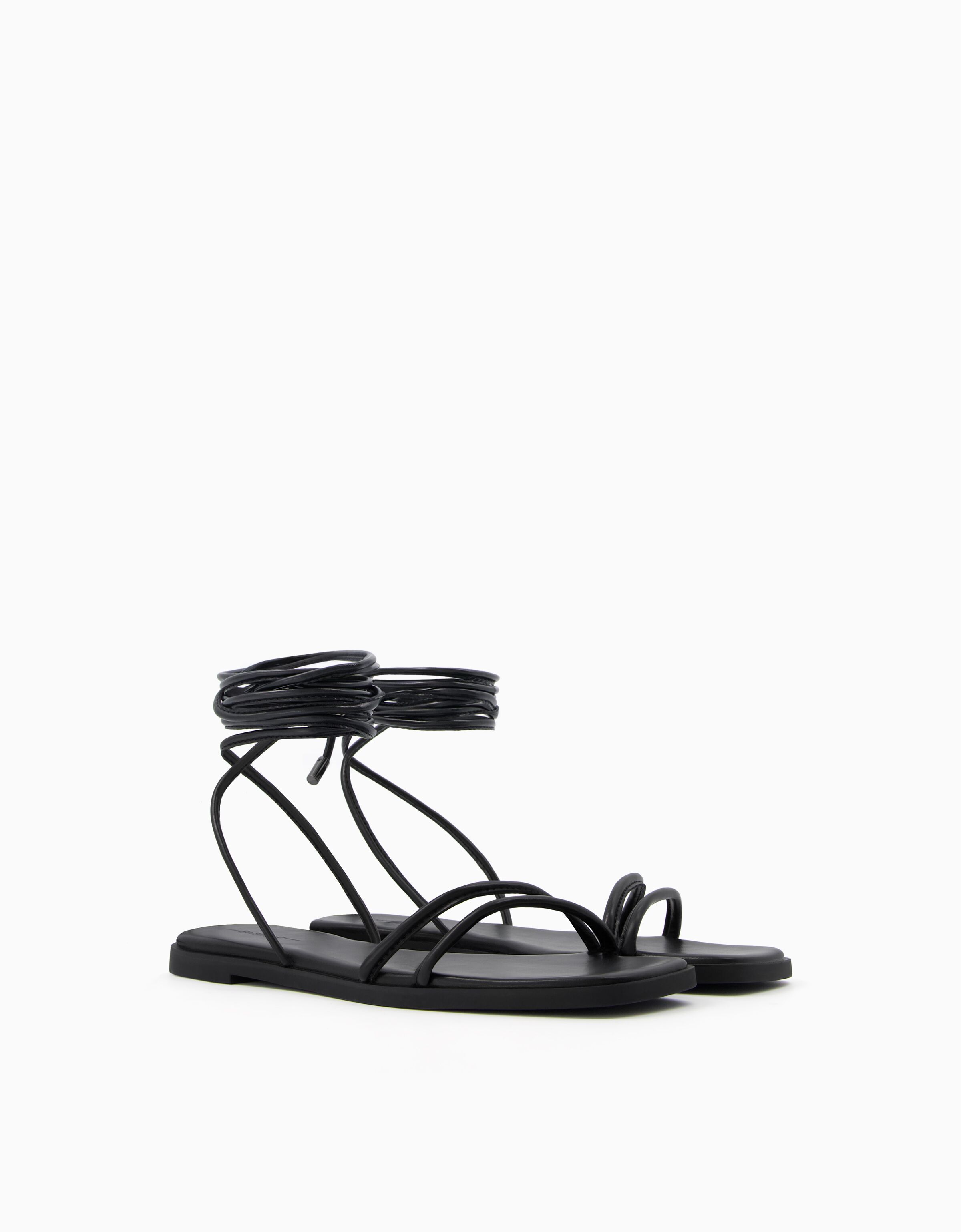 Sandales lacées discount