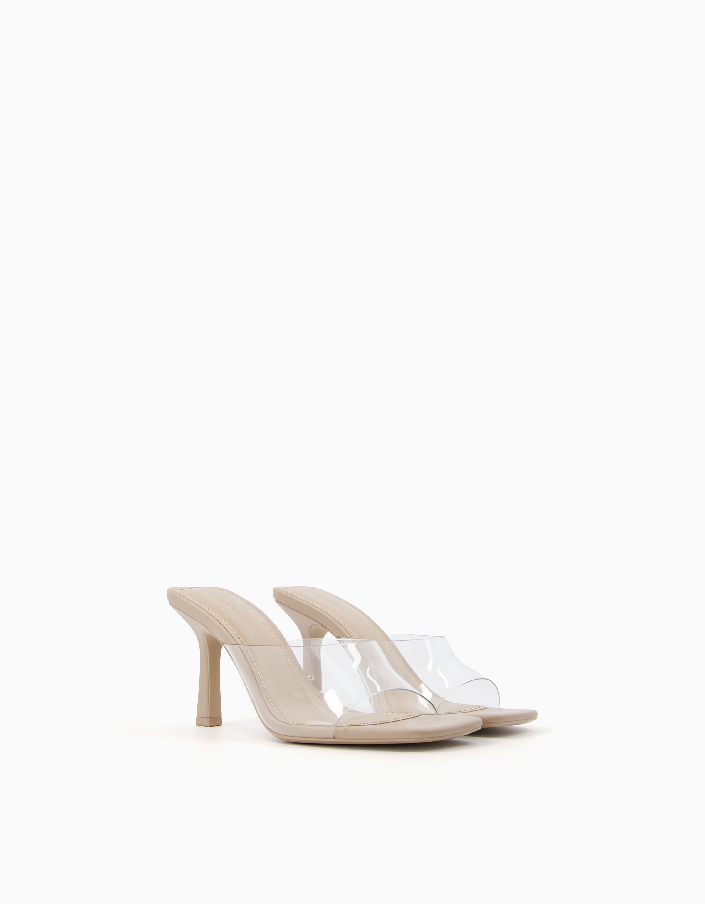 Clear discount vinyl mules