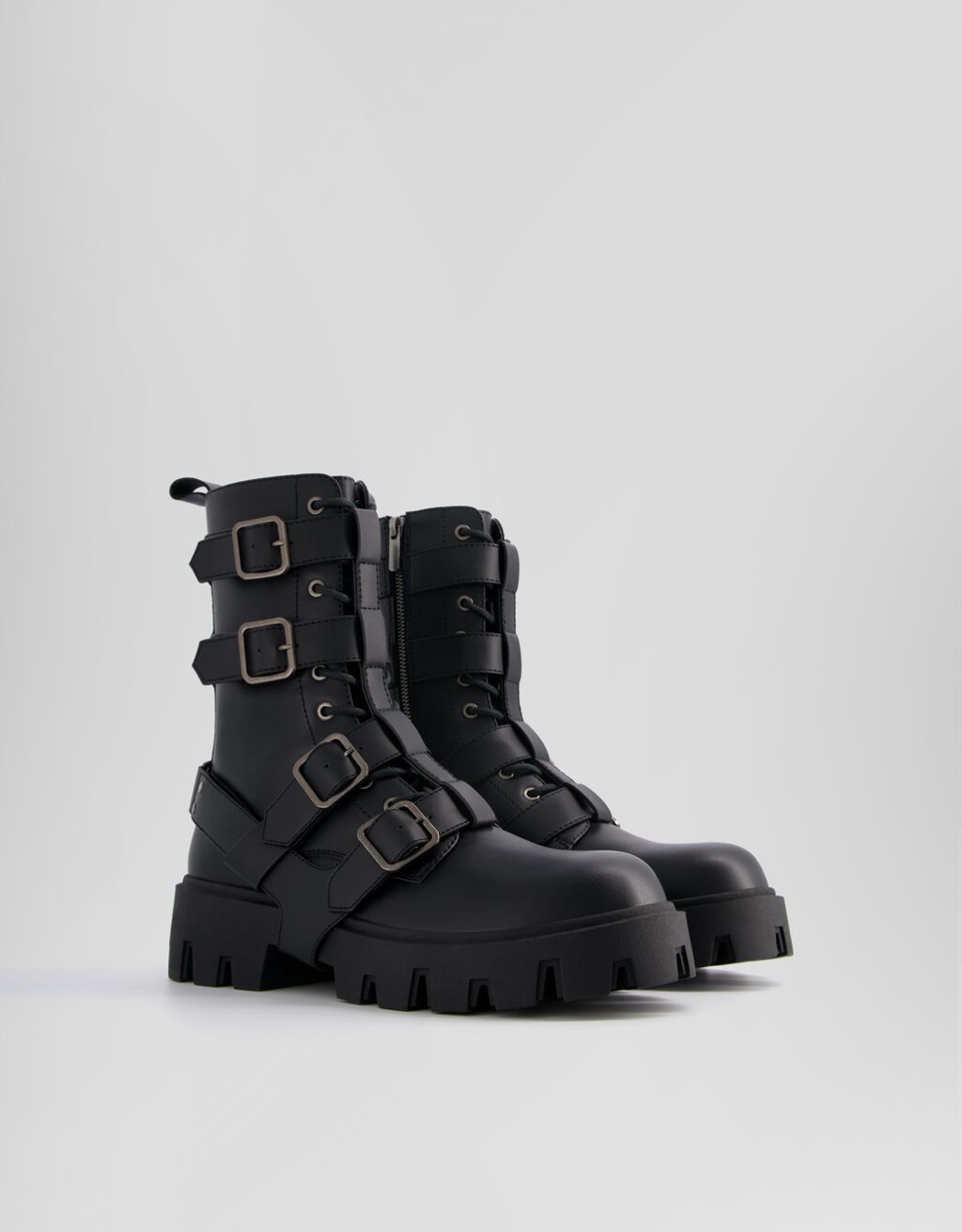 Mens short black shop boots