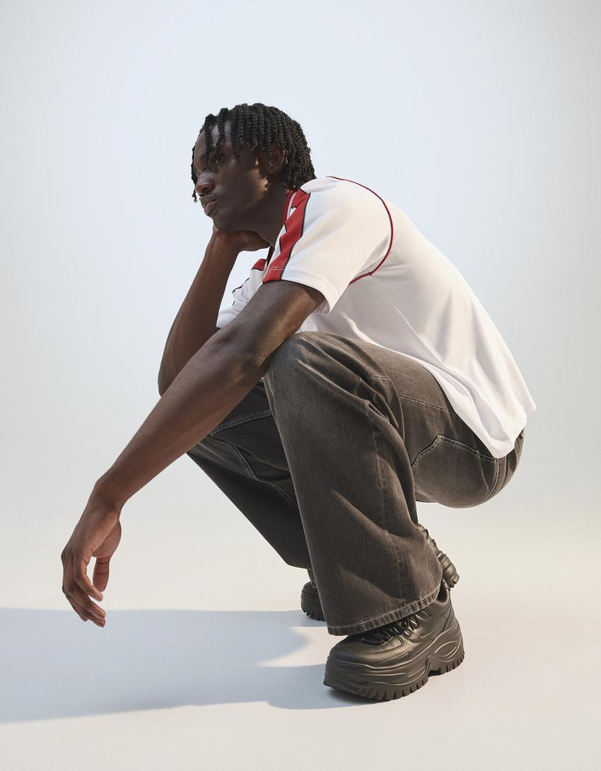 Men’s trainers with thick soles-BLACK-1