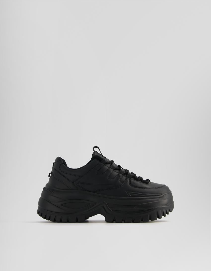 Men’s trainers with thick soles-BLACK-5