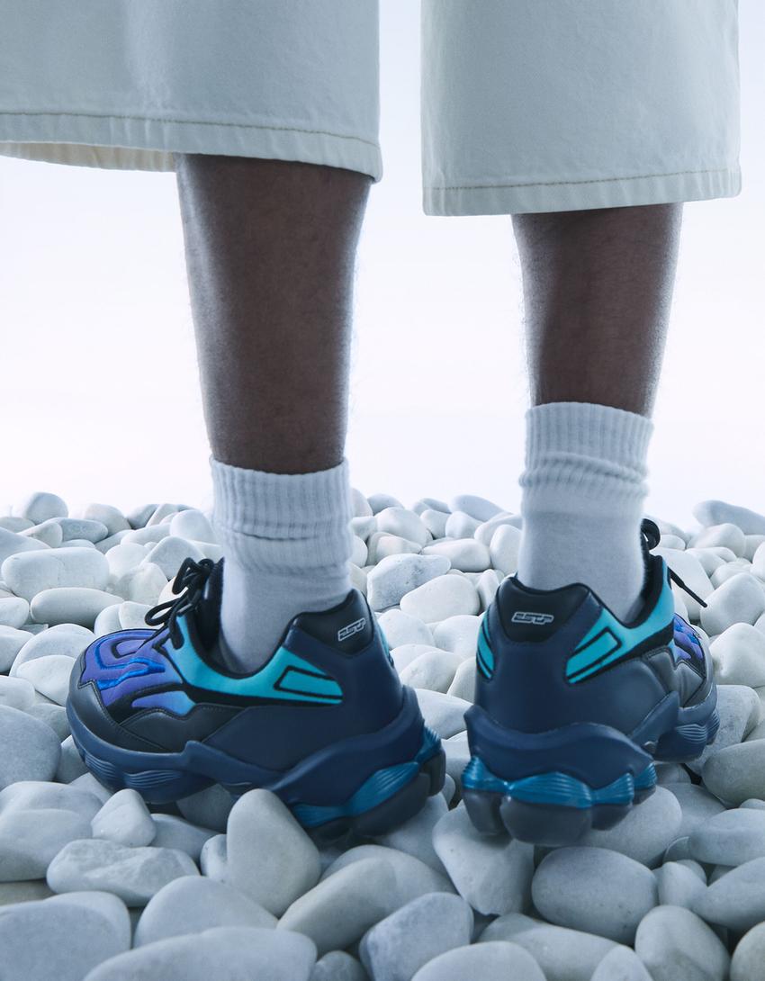 Deportivas suela tacos-Azul-2