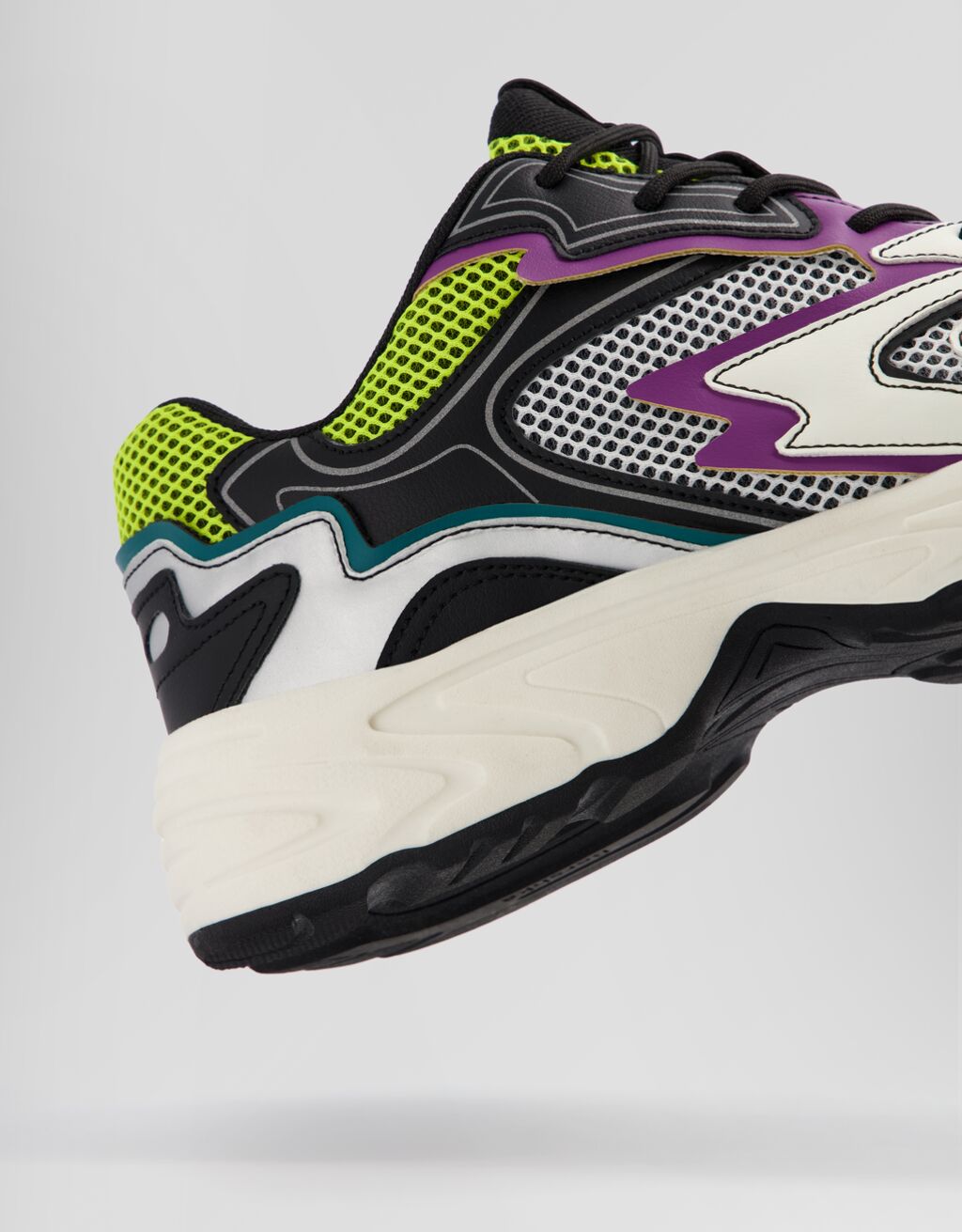 Sneakers contrastantes mesh multicolore homme-Multicouleur-3